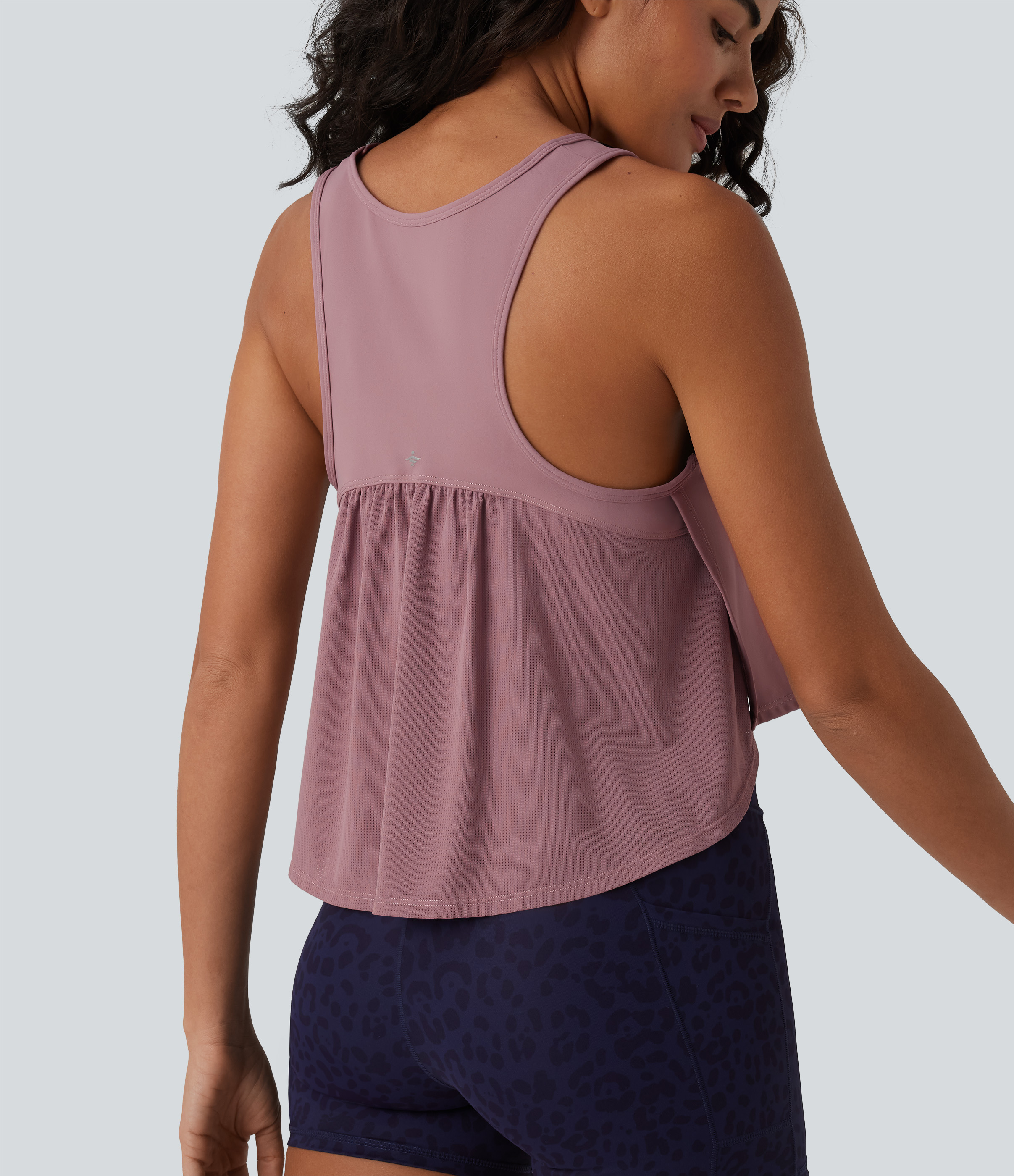 Round Neck Racerback Breathable Mesh Cool Touch Quick Dry Running Tank Top-UPF50+