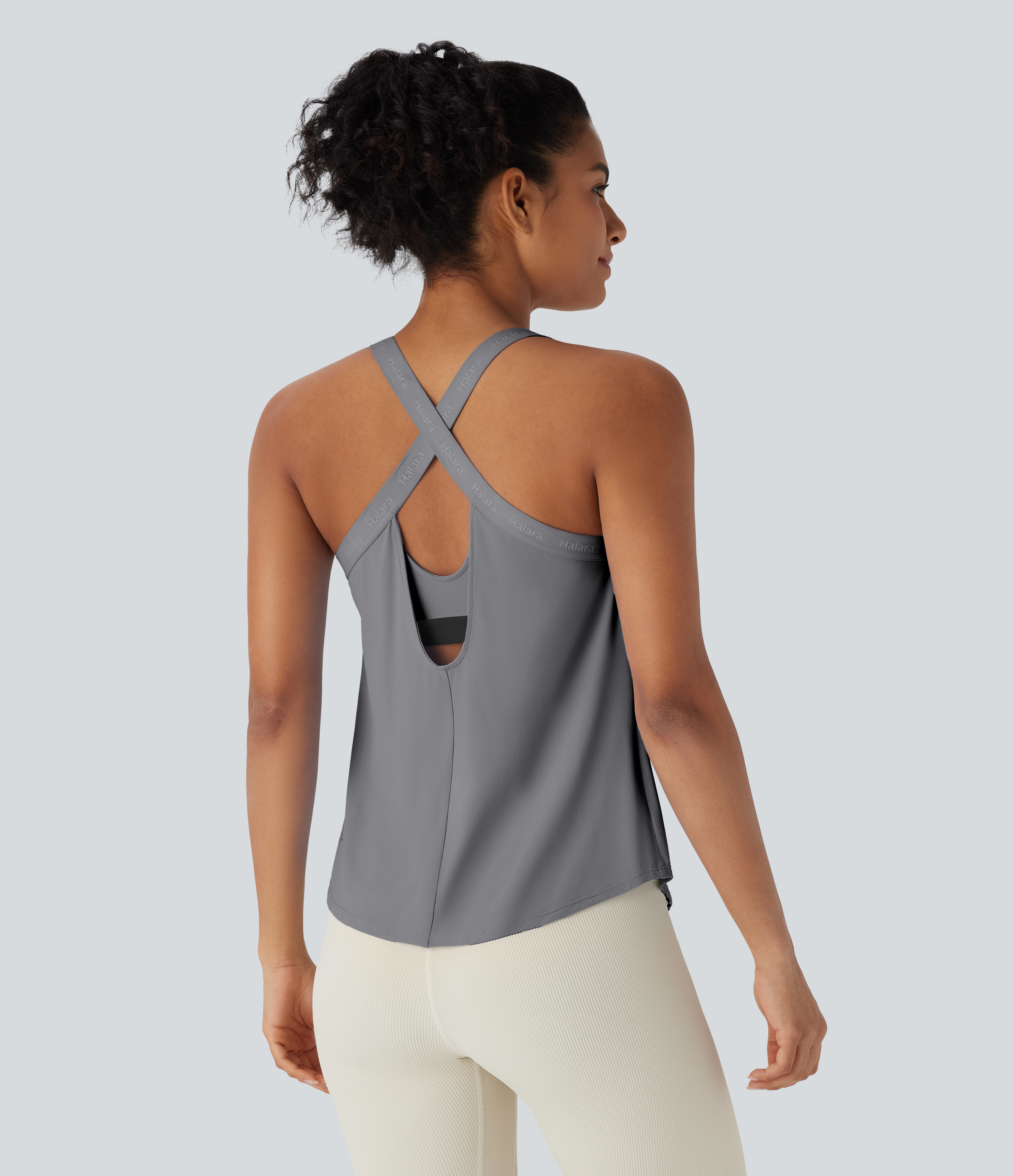 Débardeur de yoga InstantCool à encolure en U et ourlet arrondi – UPF50+