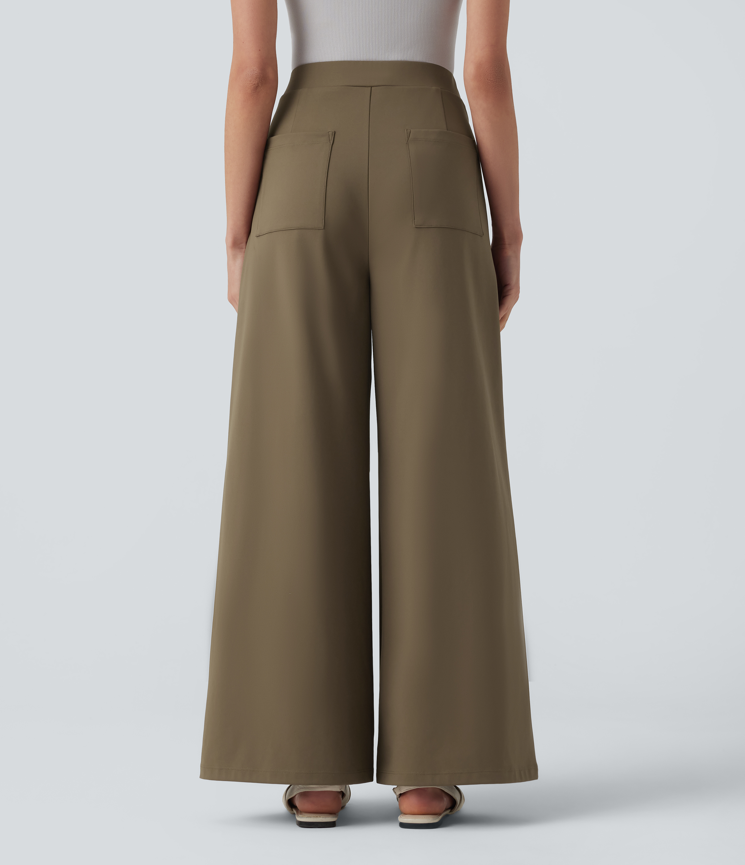 Beech Halara Flex™ DayStretch Pantalon droit de travail taille haute à empiècement croisé, avec poches / 2
