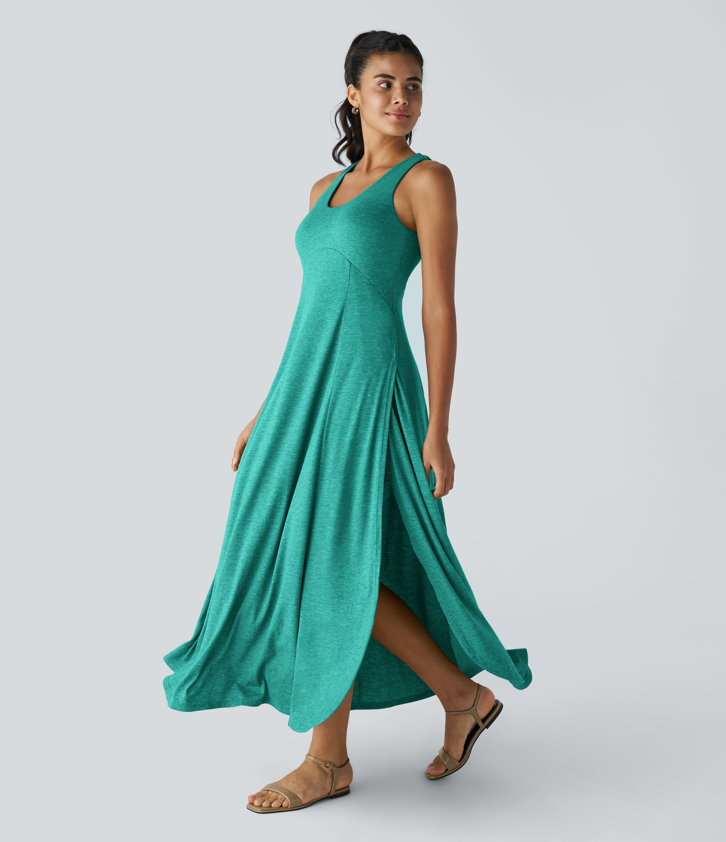 Vestido Lucky Brand Cloud Jersey - Corte Informal, Cuello Redondo, Con Bolsillo, Para Mujer Vestido Lucky Brand Cloud Jersey - Corte Informal, Cuello Redondo, Con Bolsillo, Para Mujer
