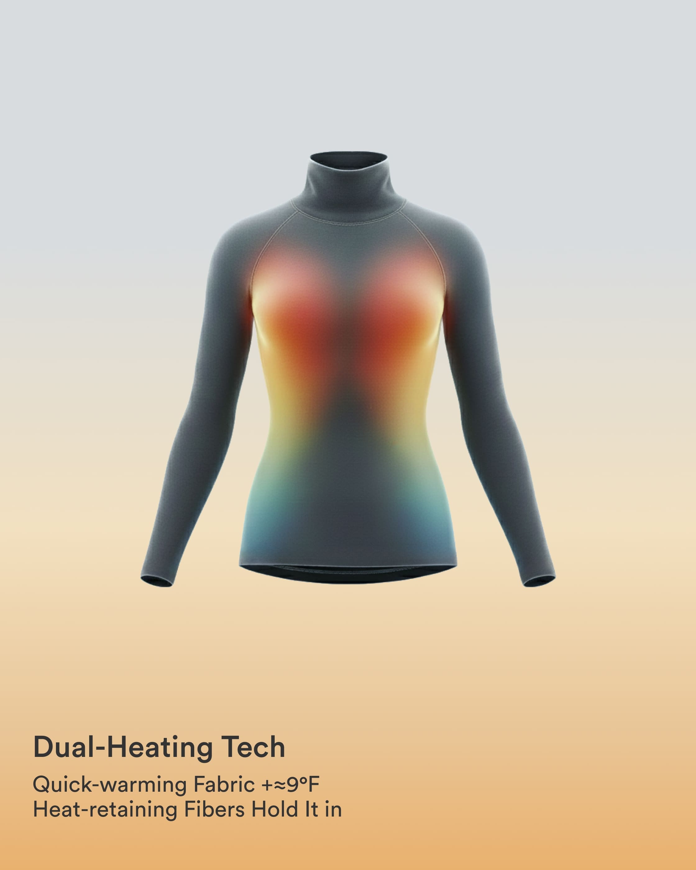 Black Halara HeatCore Turtleneck Long Sleeve Thumb Hole Casual Warming Top / 2