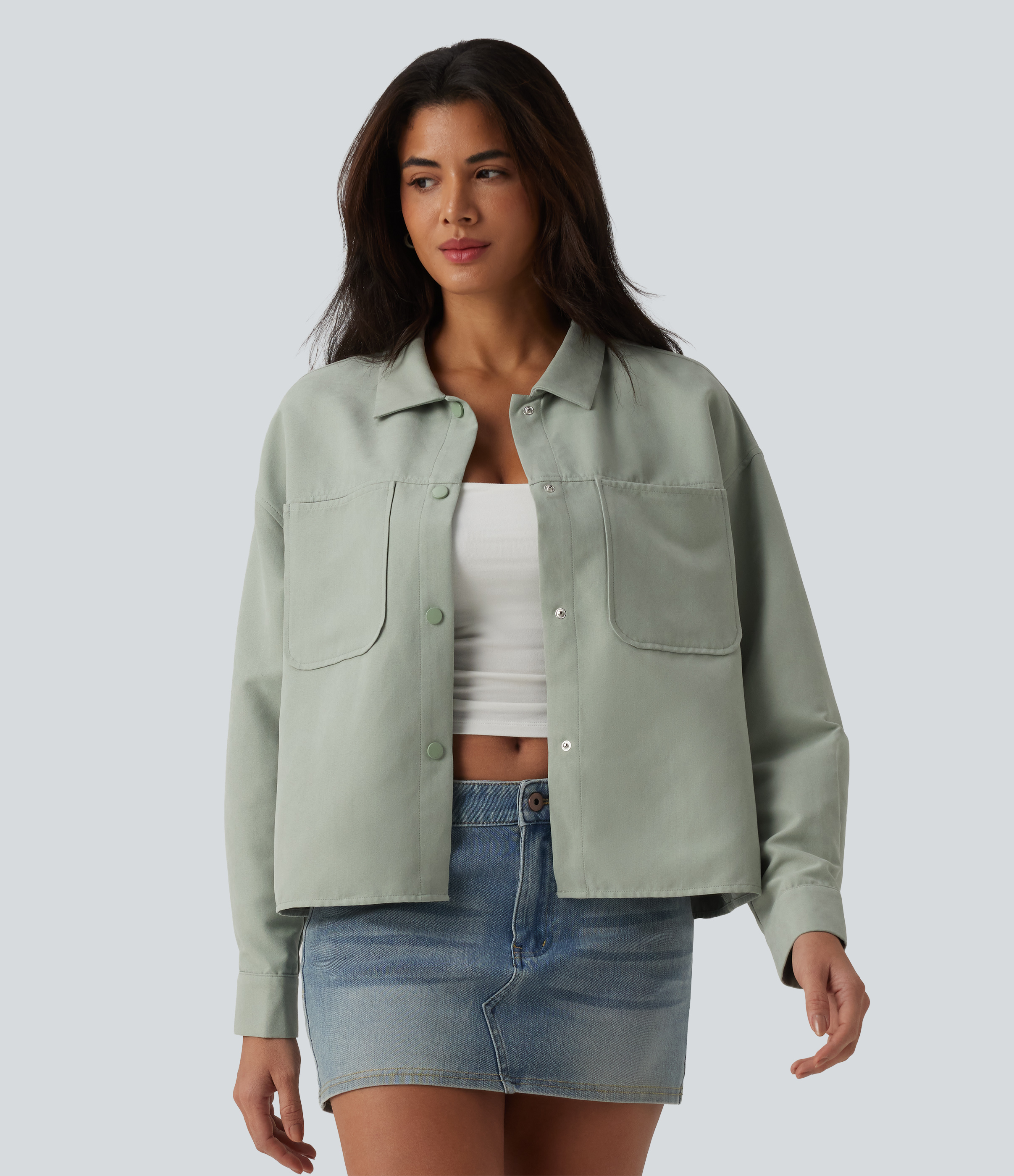 Veste décontractée manches longues avec poches