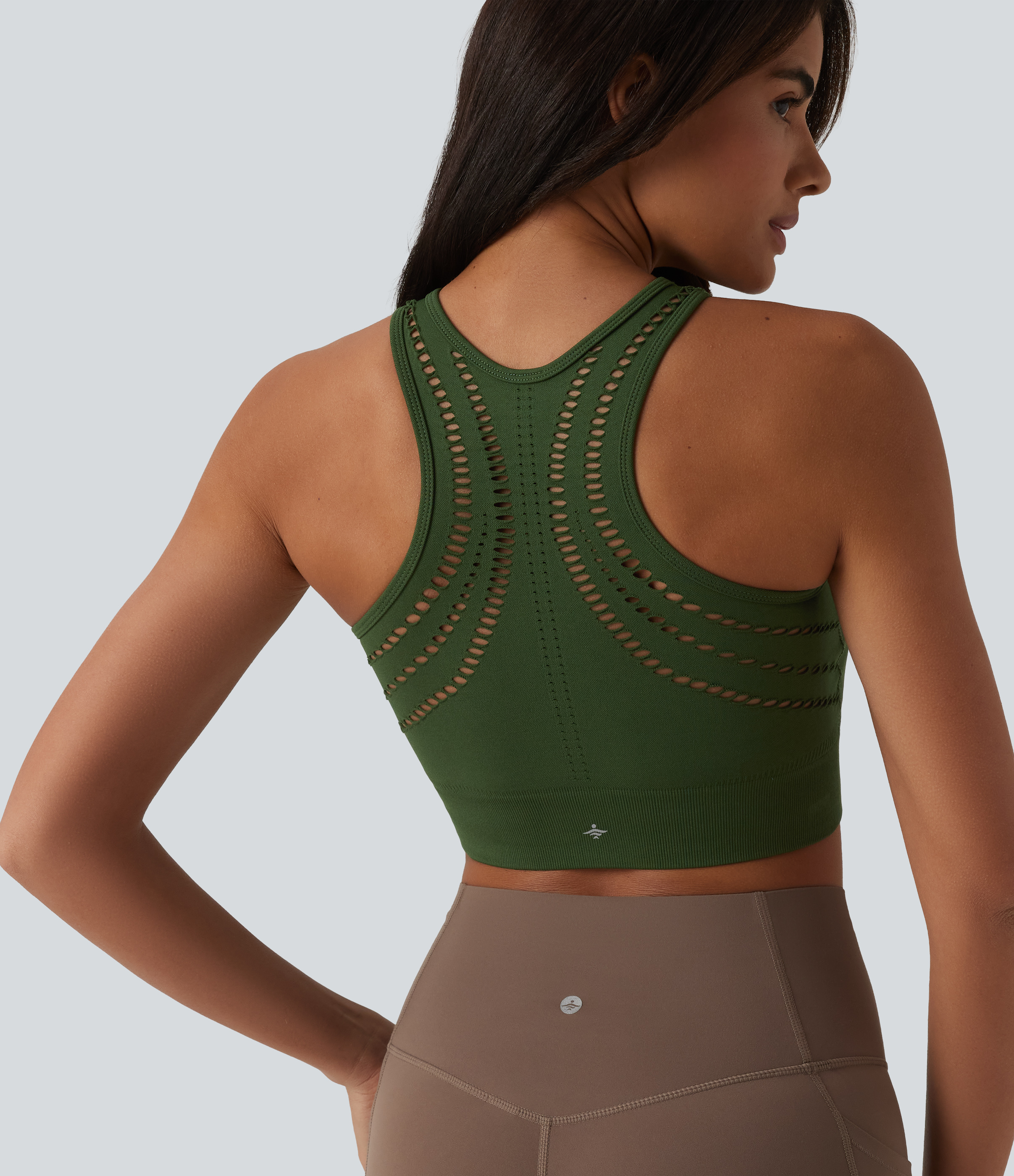 OneForm Seamless Flow Low Support Cut Out Built-in Bra Yoga Sports Bra