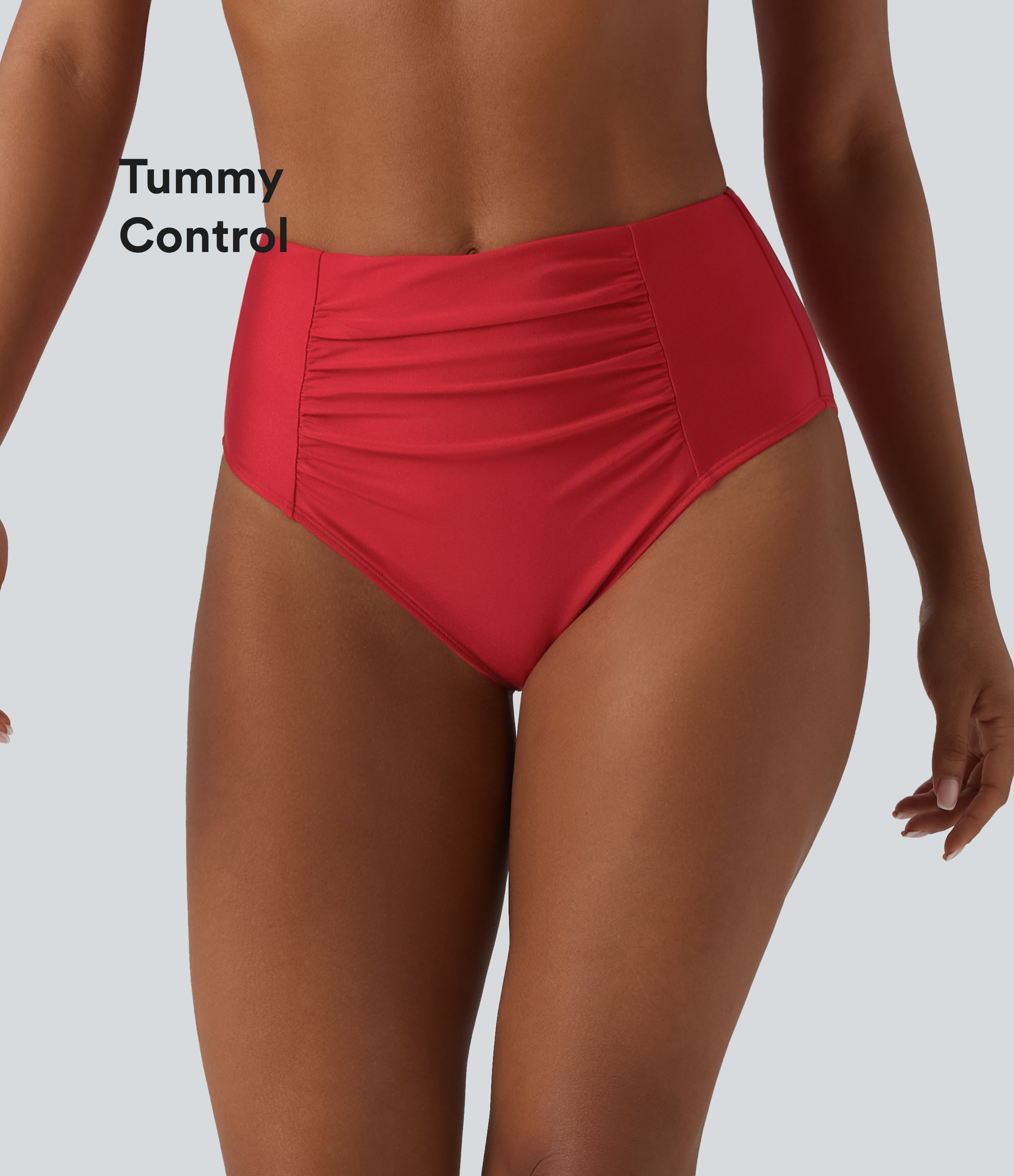 Bikinihose mit hohem Bund und Bauchkontrolle