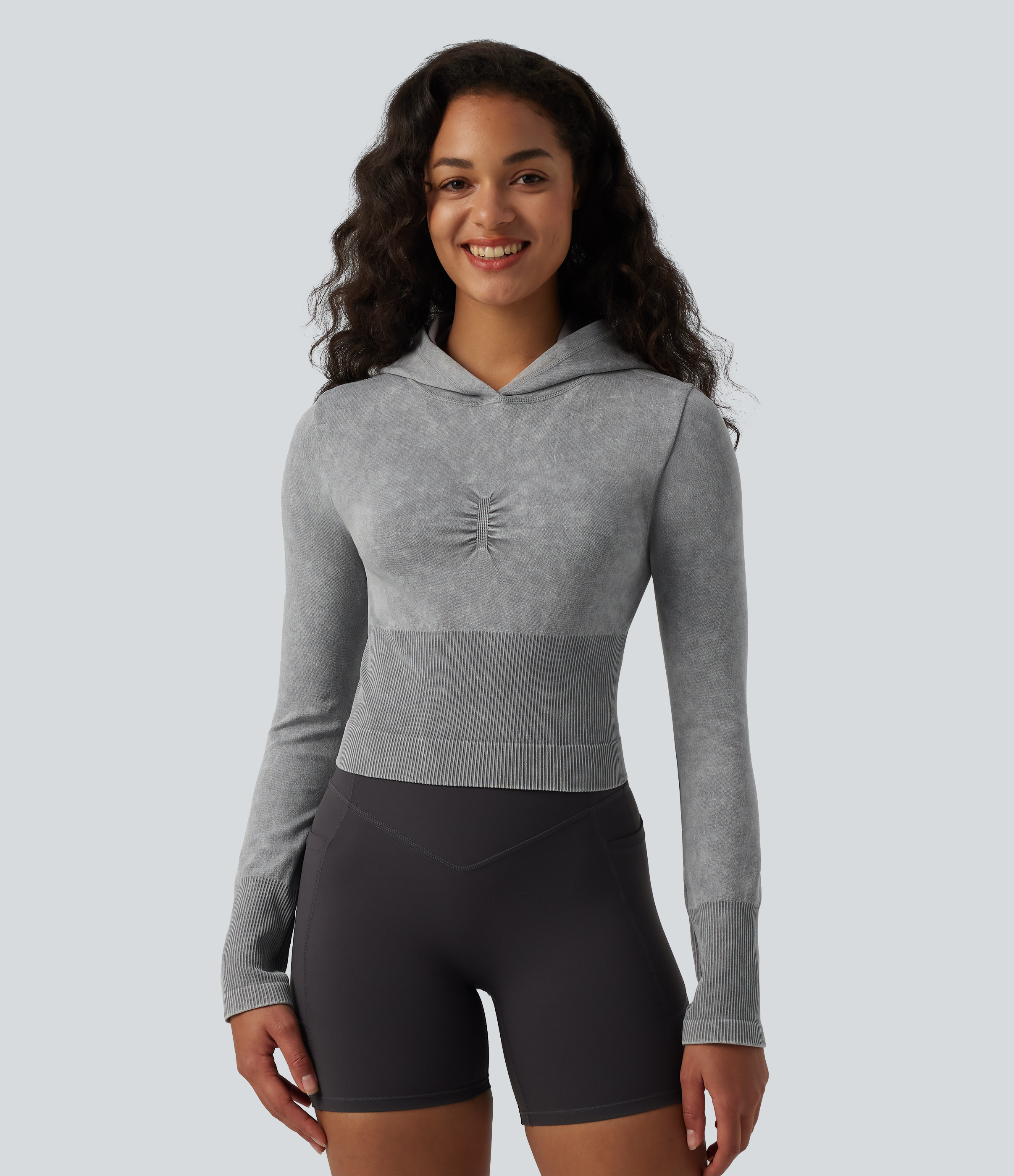 OneForm Seamless Flow Hooded Long Sleeve Casual Sweatshirt