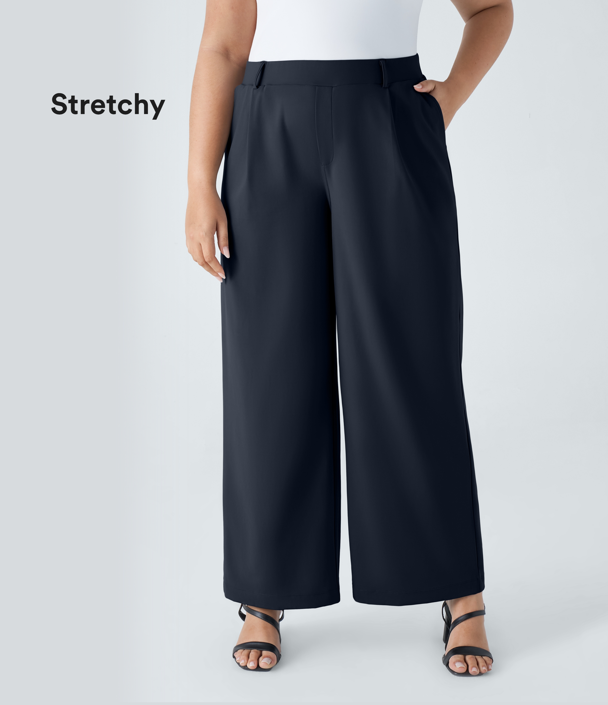 Halara Flex™ DayStretch High Waisted Pocket Straight Leg Work Plus Size Pants