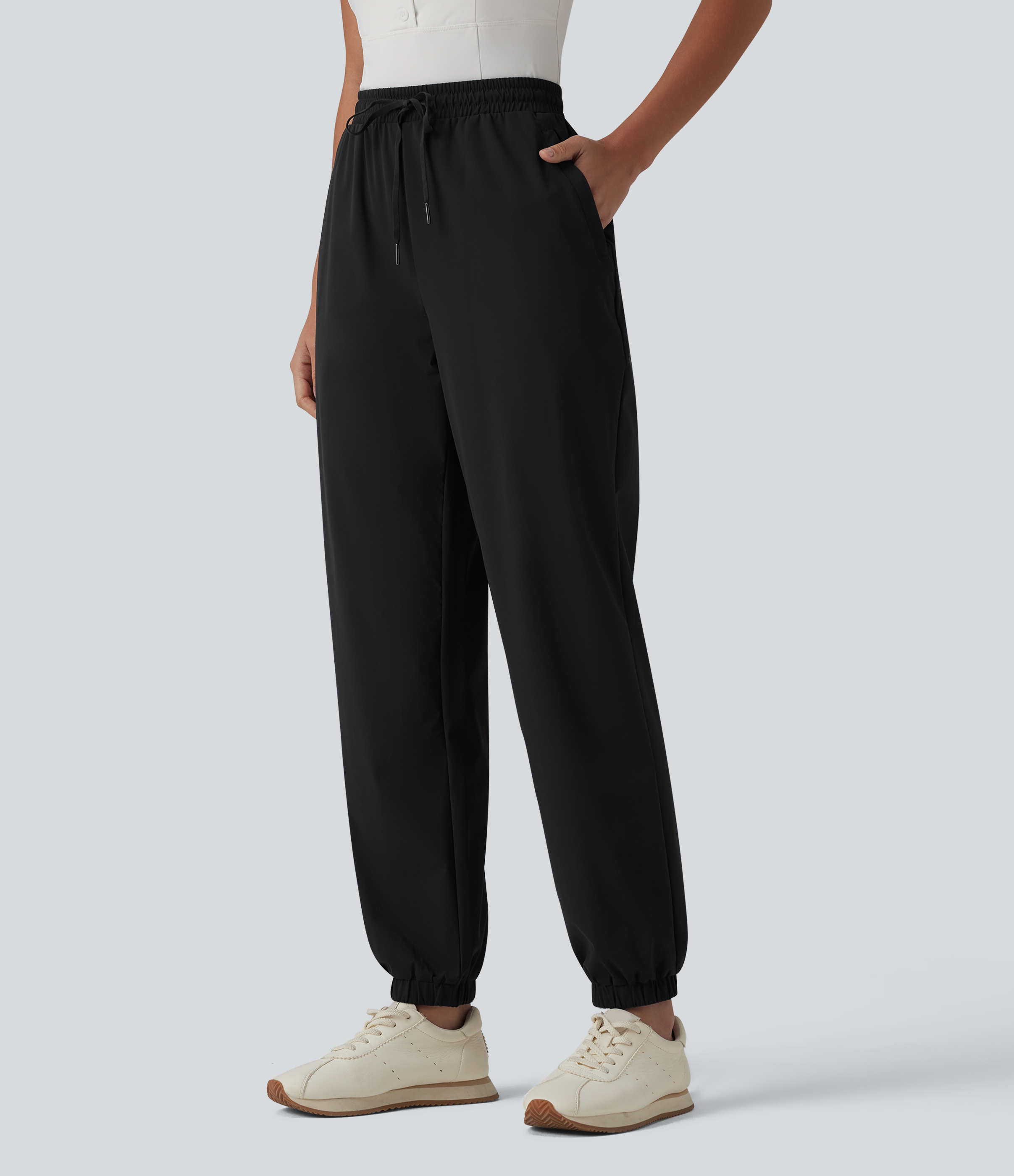 Mid Rise Drawstring Quick Dry Cool Touch Golf Joggers with Pockets-UPF40+