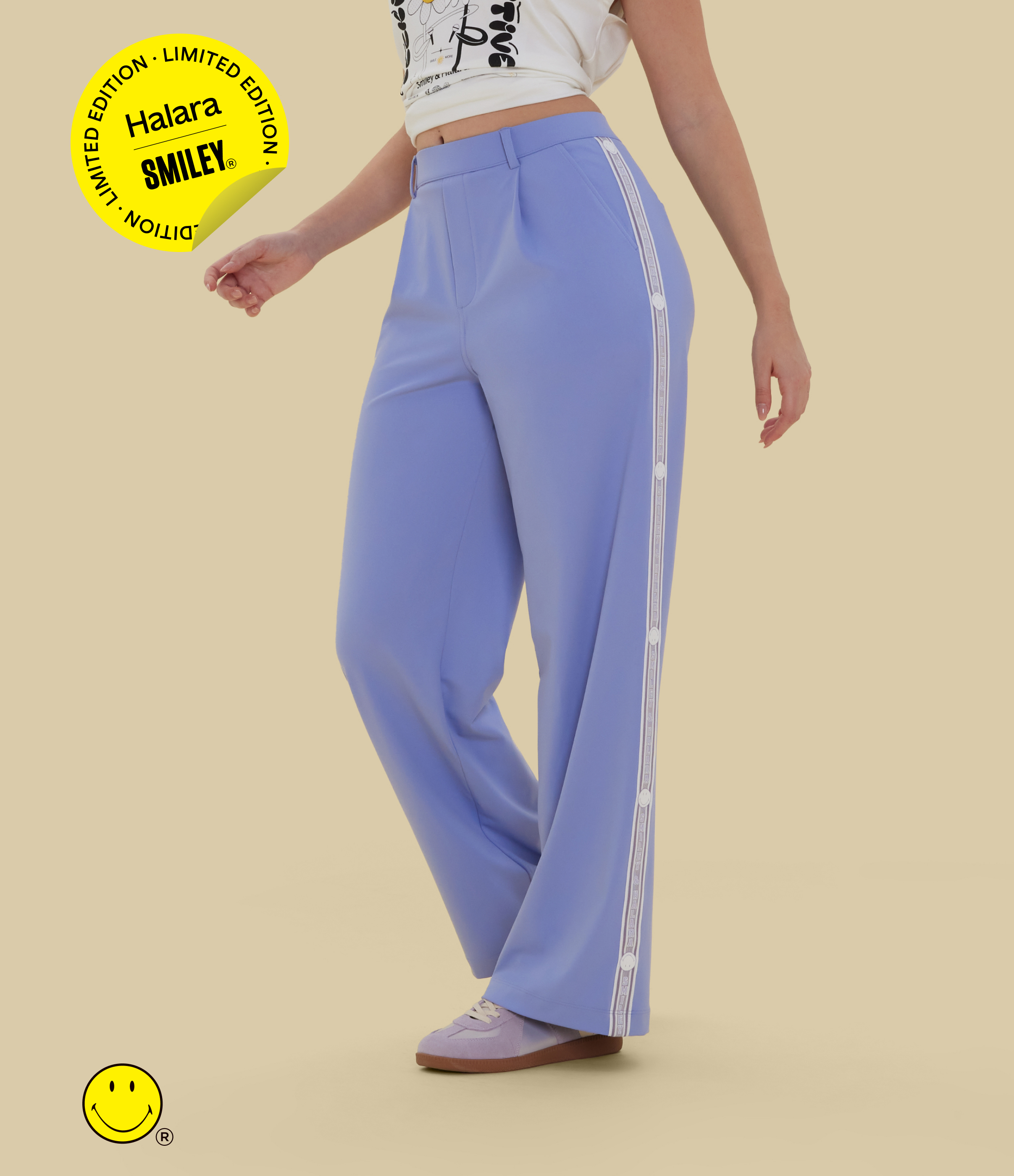 Halara X Smiley® Halara Flex™ DayStretch High Waisted Straight Leg Work Pants with Pockets
