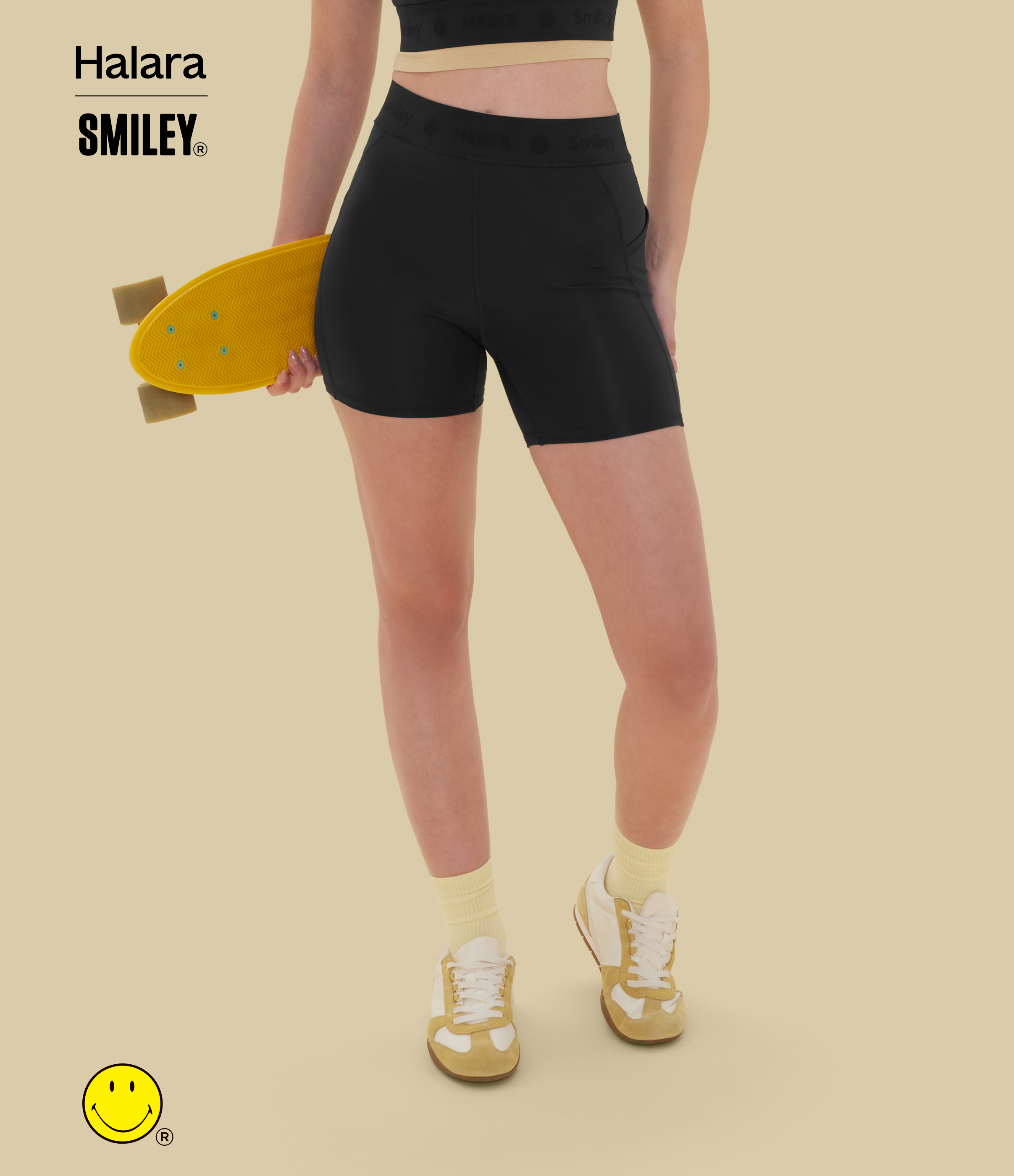 Women's Halara X Smiley® SpeedWave™ High Waisted Quick Dry Cycling