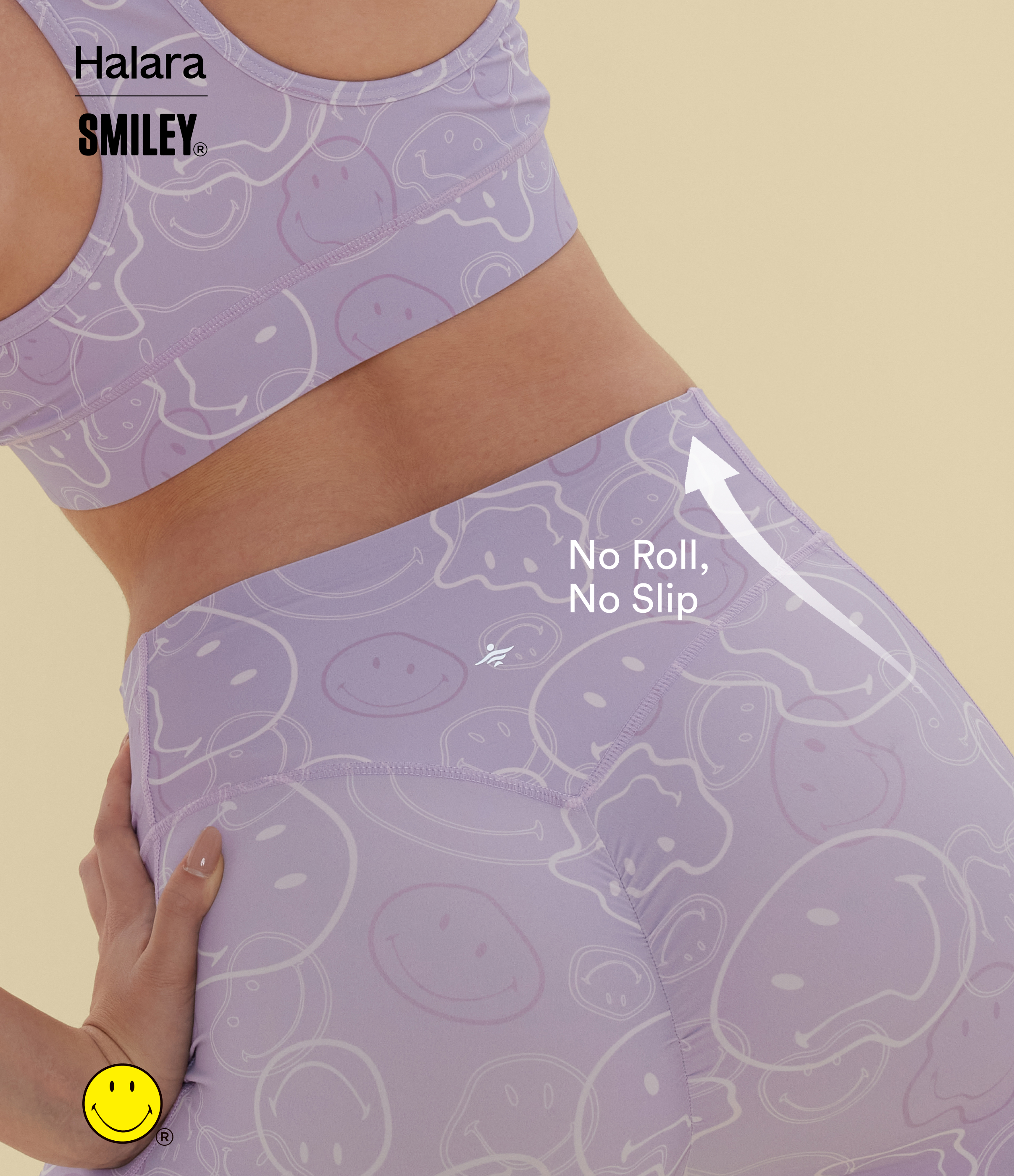 Lavender Sketch Smiles Halara X Smiley® Halara UltraSculpt™ High Waisted Scrunch Butt Lifting Tummy Control Bootcut Training Leggings with Pockets / 2