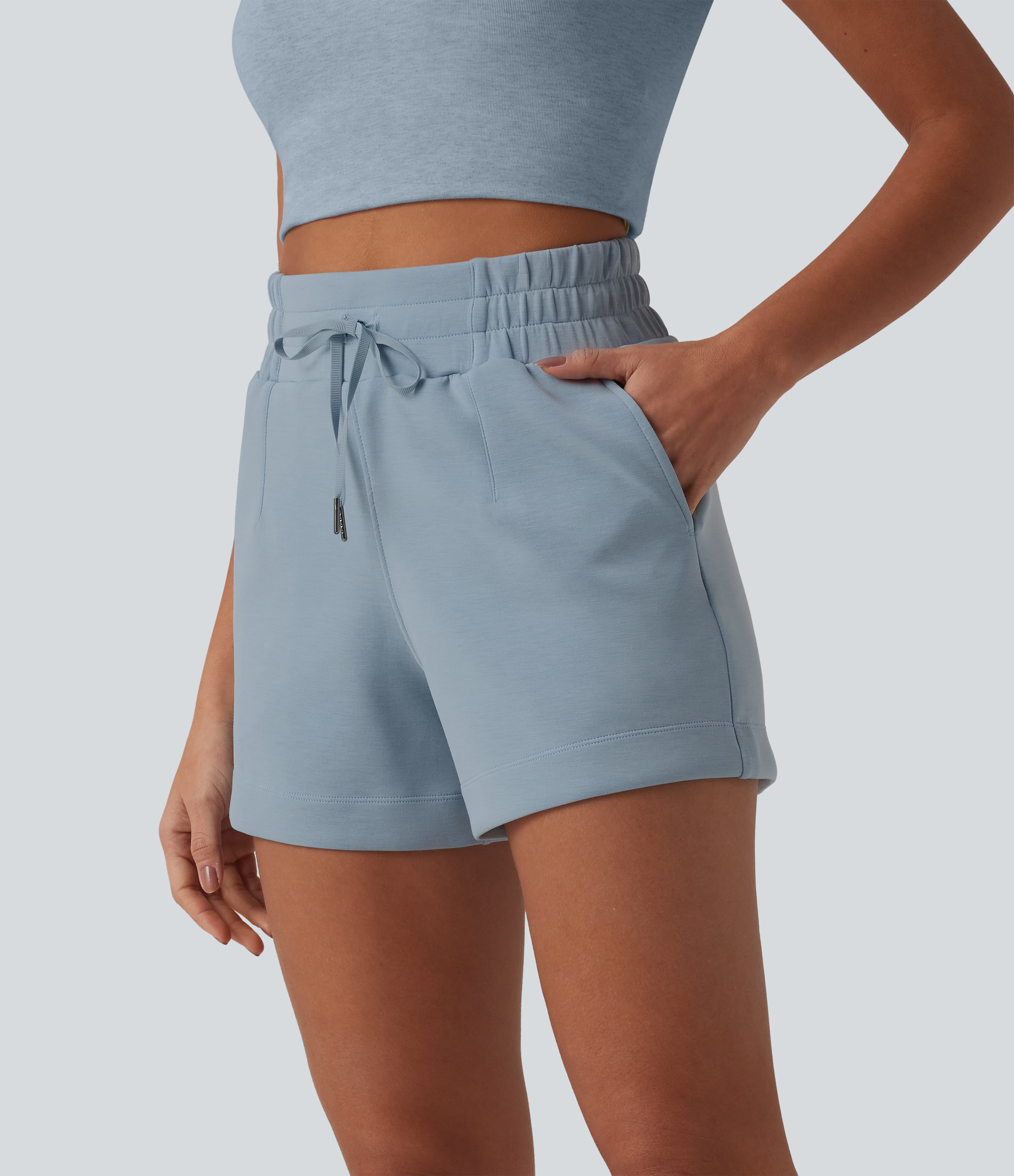 Short casual SpacerTek™ 10 cm taille haute avec cordon de serrage et poches