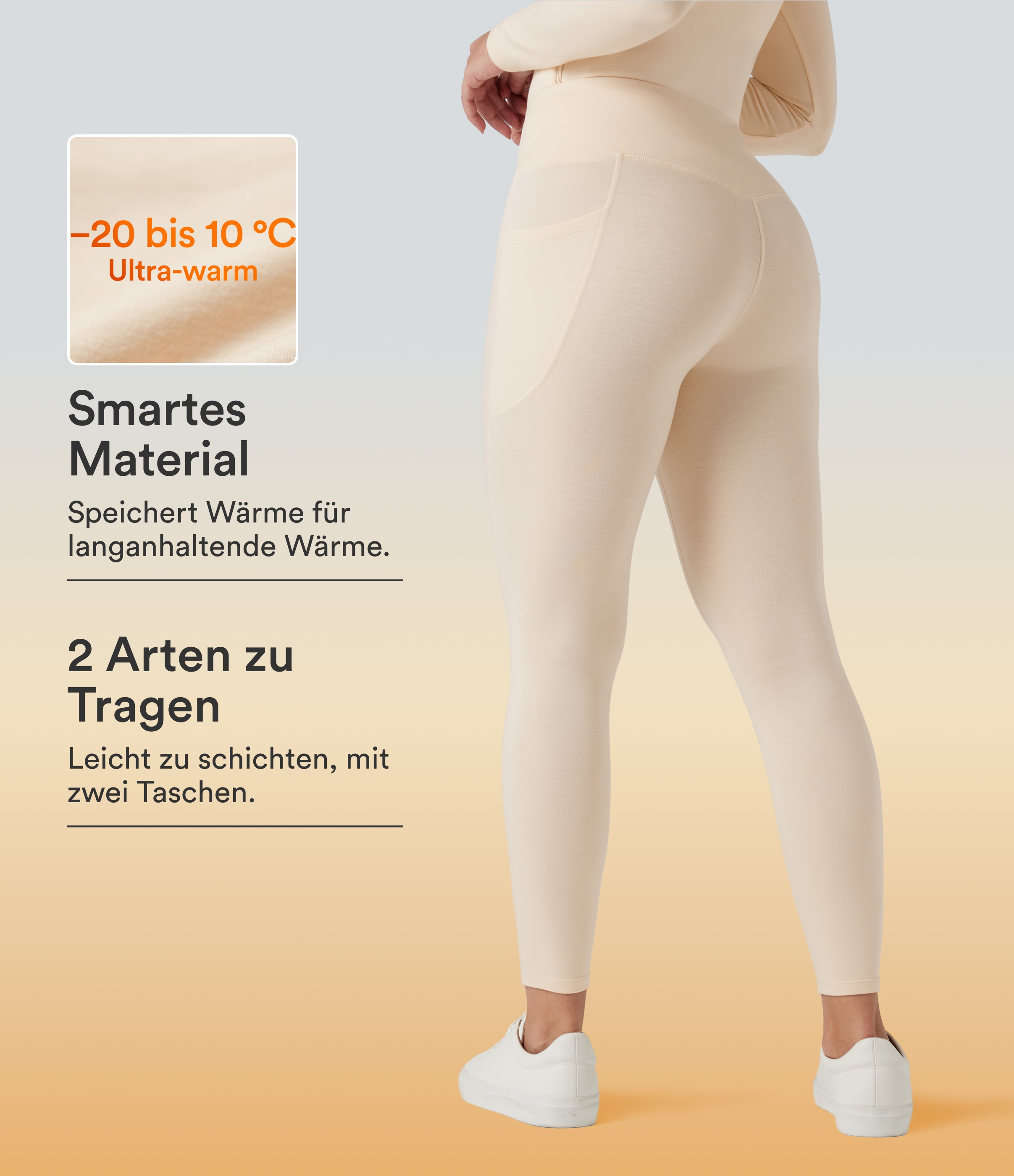 Halara HeatCore - Lässige Leggings mit hohem Bund und Seitentaschen - wärmend
