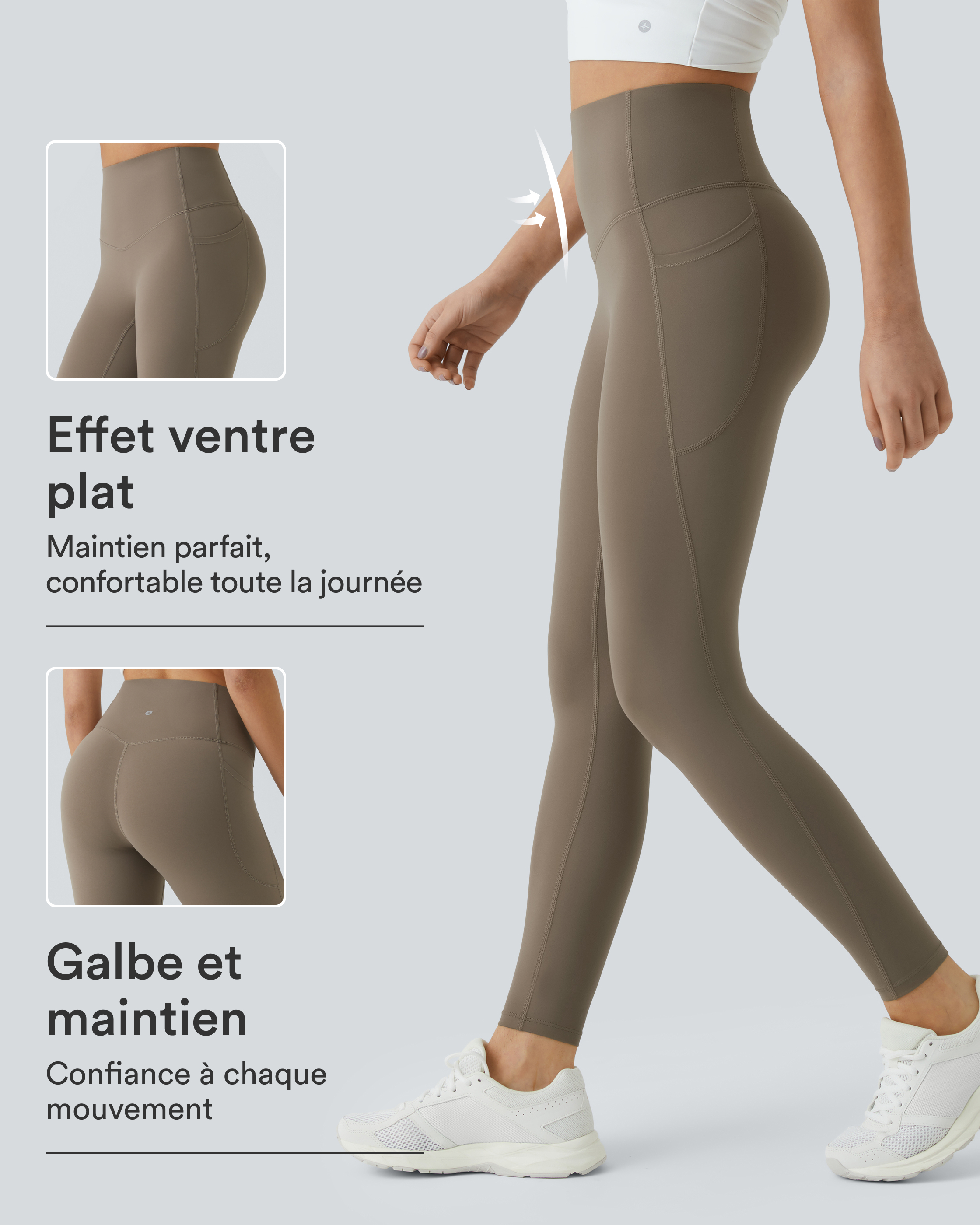 Legging d'entraînement gainant taille haute avec poches Halara UltraSculpt™
