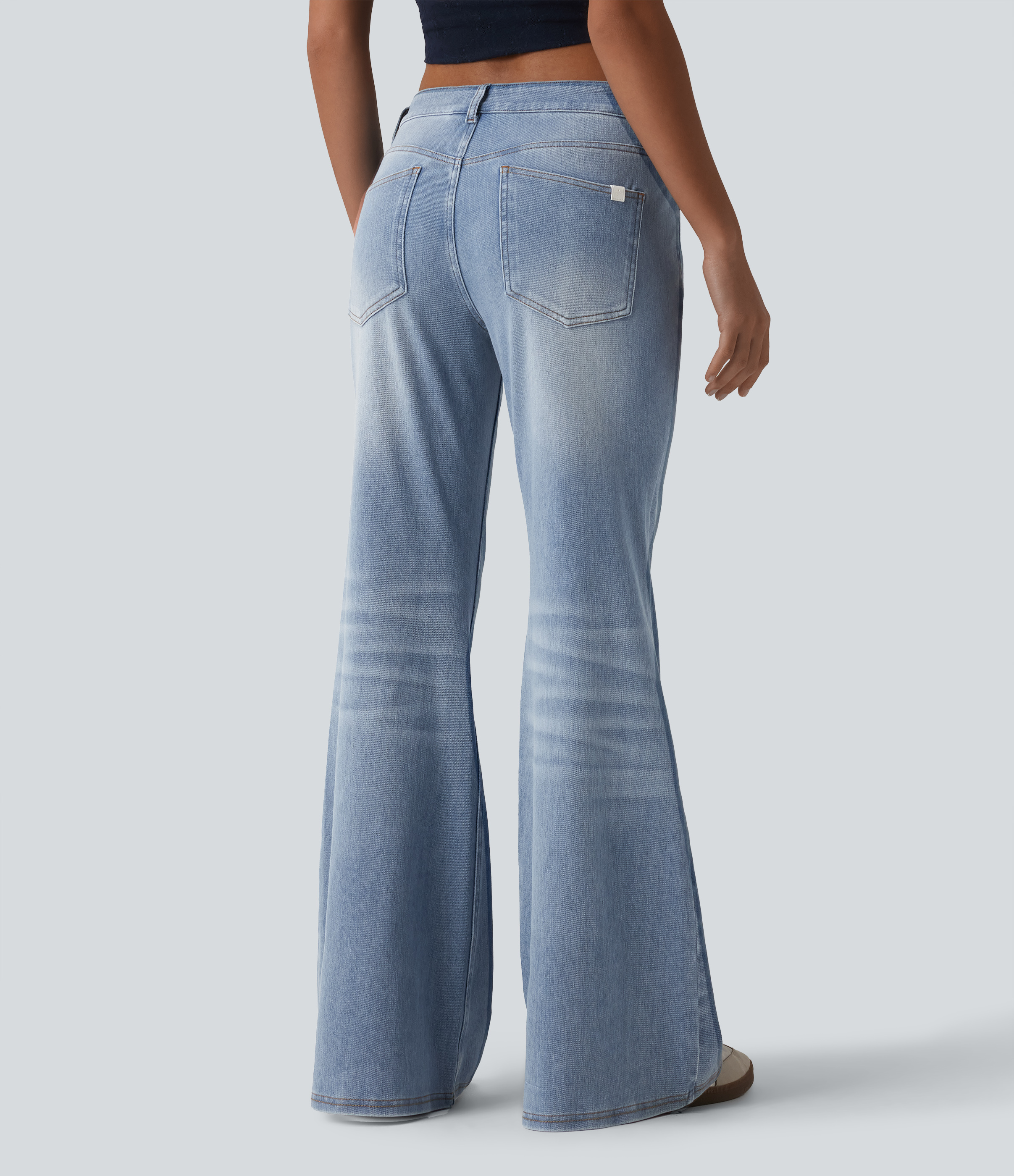 Women's Halara Flex™ Low Rise Flare Washed Casual Jeans with