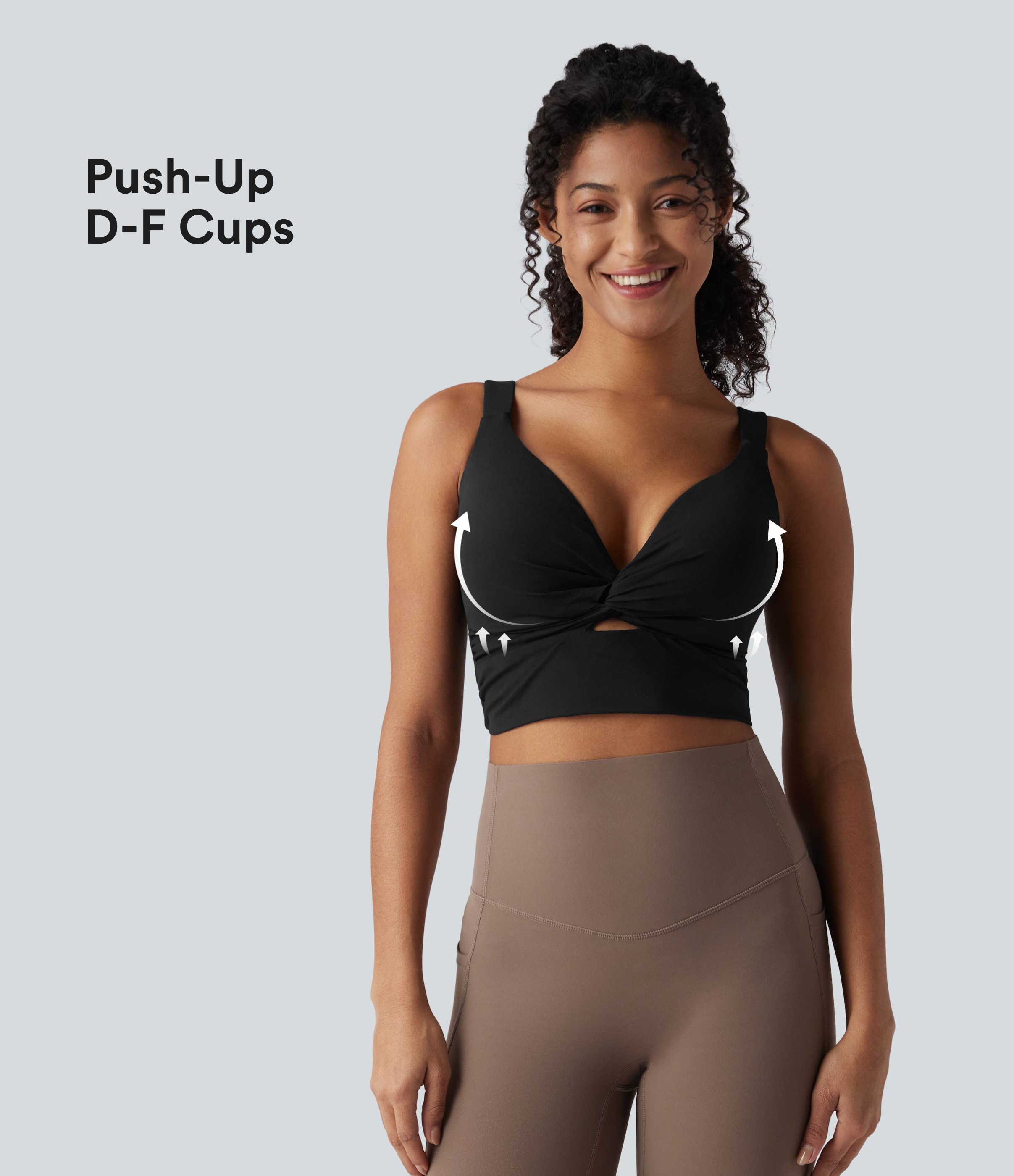 Halara UltraSculpt™ Low Support Push-Up Yoga Sports Bra D-F Cups