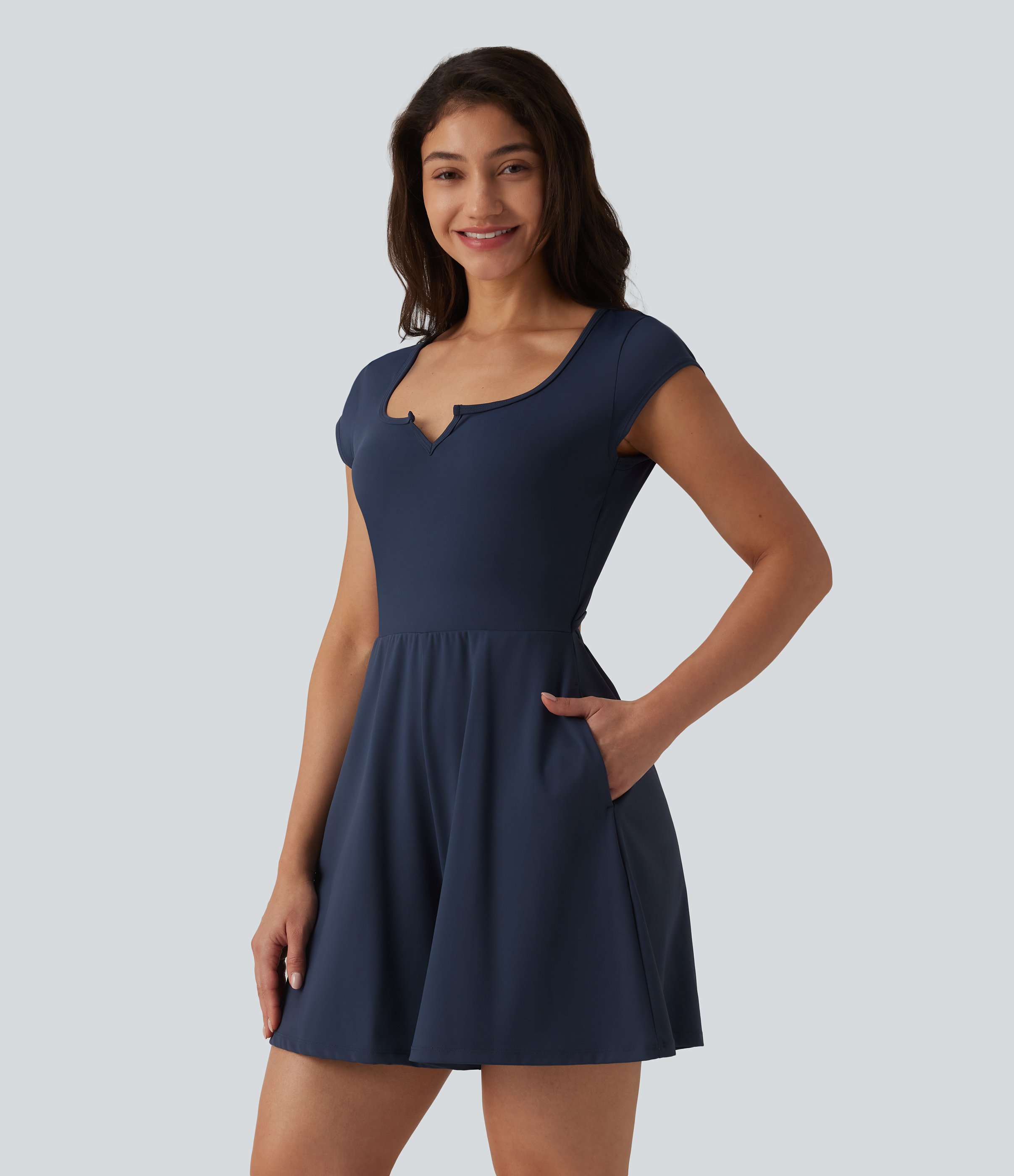 SoftlyZero™ Airy Short Sleeve Wide Leg InstantCool Yoga Romper with Pockets-Easy Peezy Edition