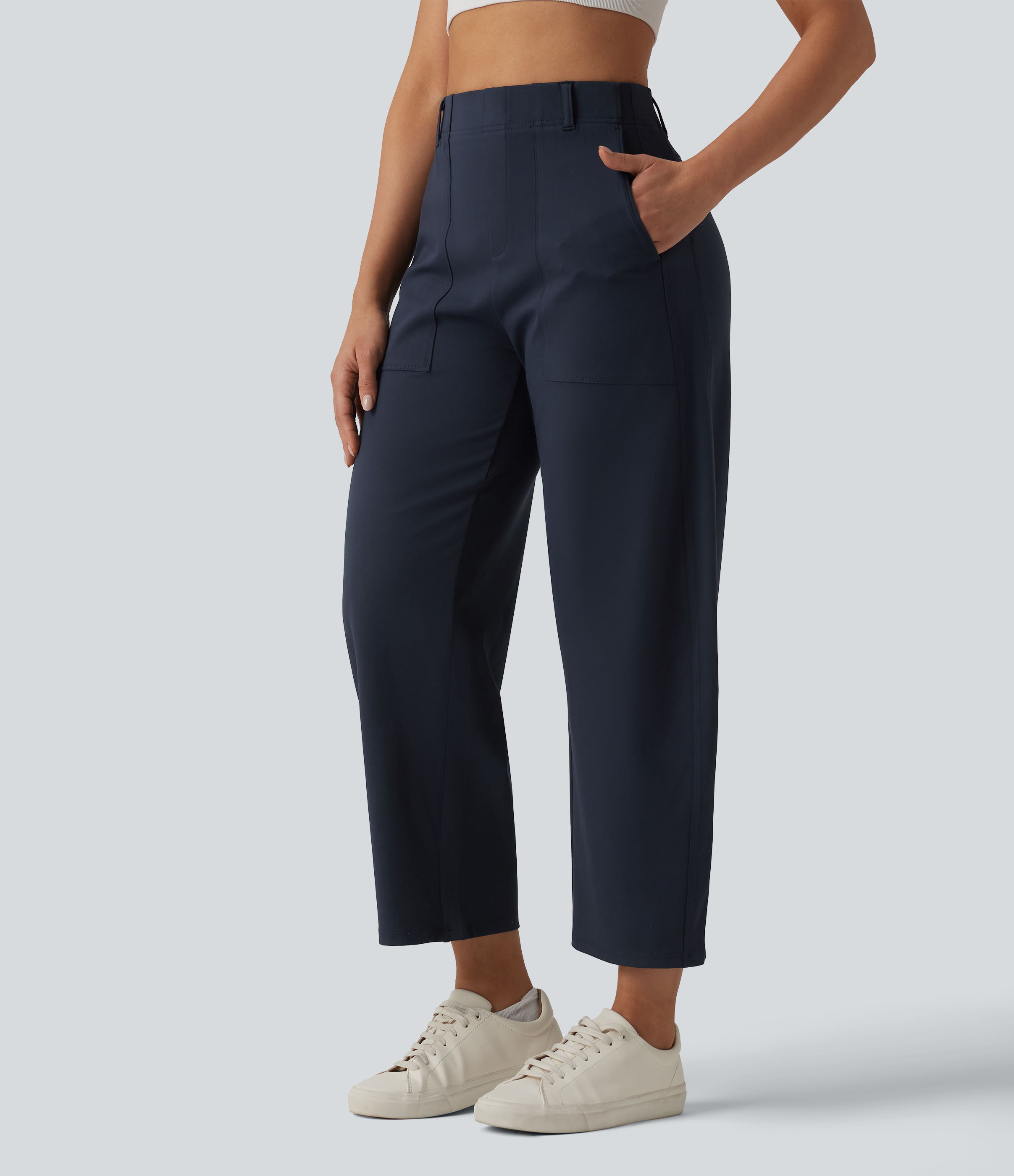 Pantalon barrel DayStretch taille haute avec poches