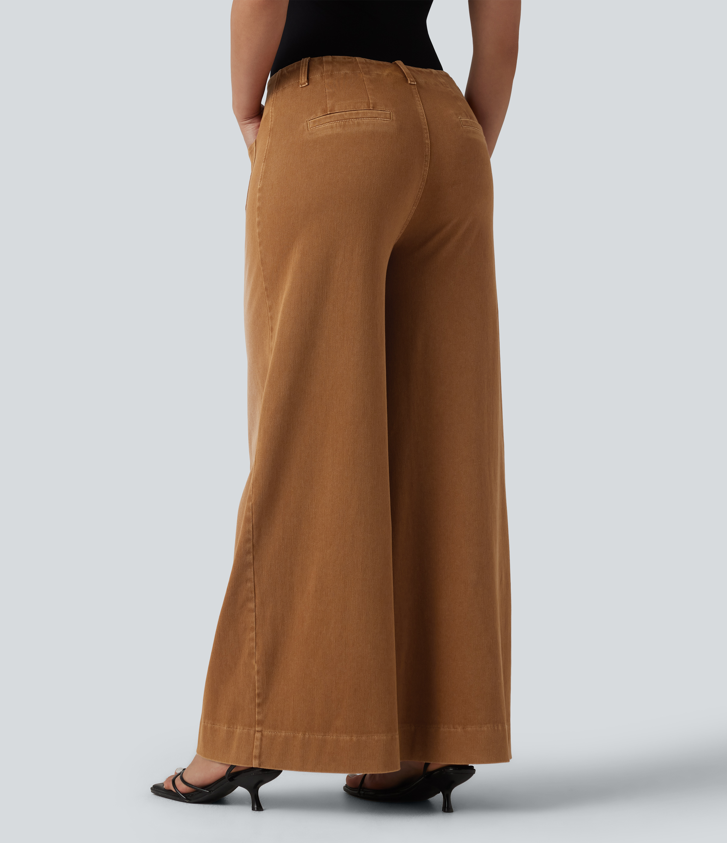 Emperador Halara Flex™ High Waisted Colorful Casual Wide Leg Jeans with Pockets / 2