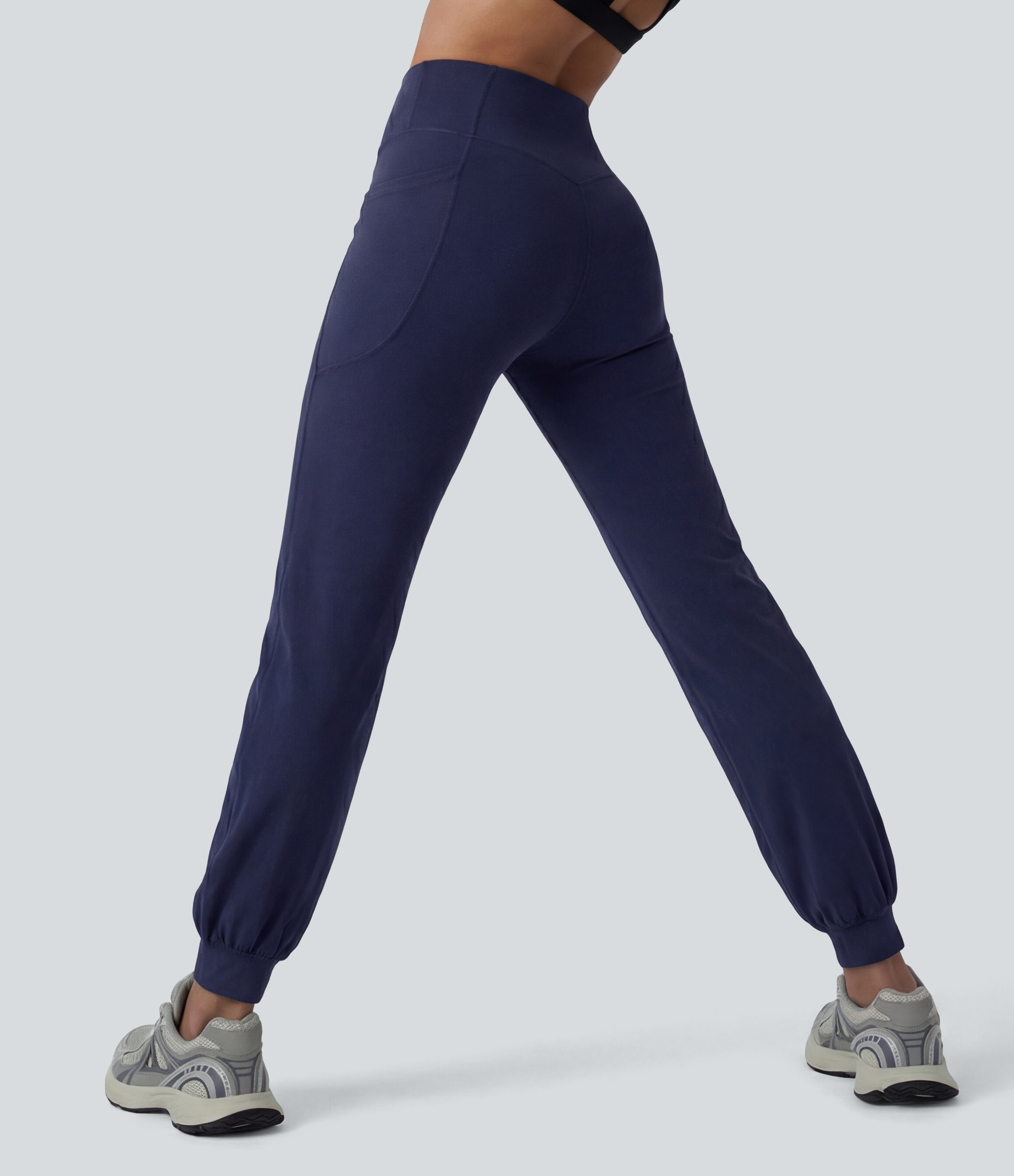SoftlyZero™ - Tanz-Joggers mit hohem Crossover-Bund und Seitentaschen - UPF50+