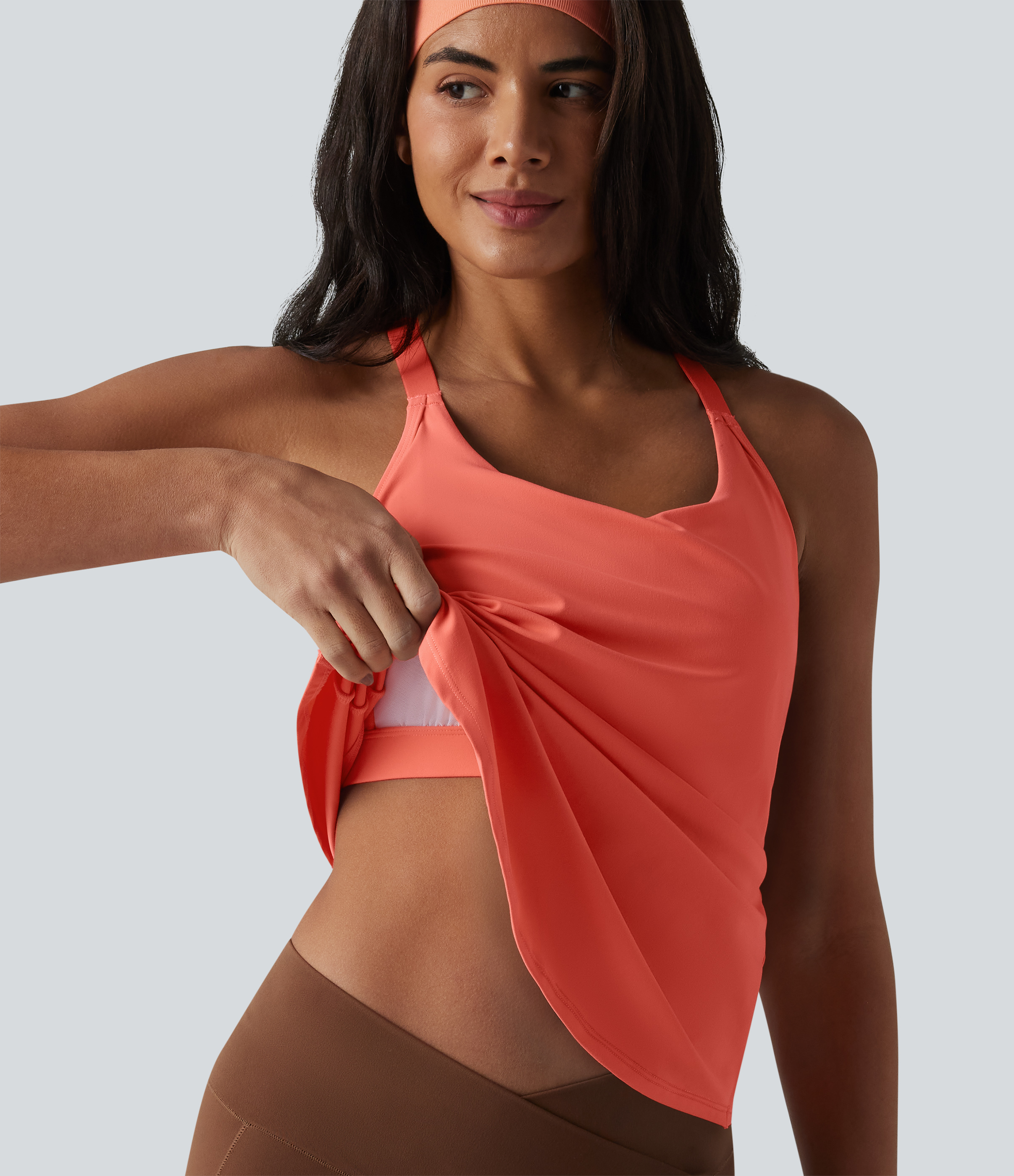 Halara UltraSculpt™ Crisscross Backless Adjustable Buckle Built-in Bra Training Tank Top