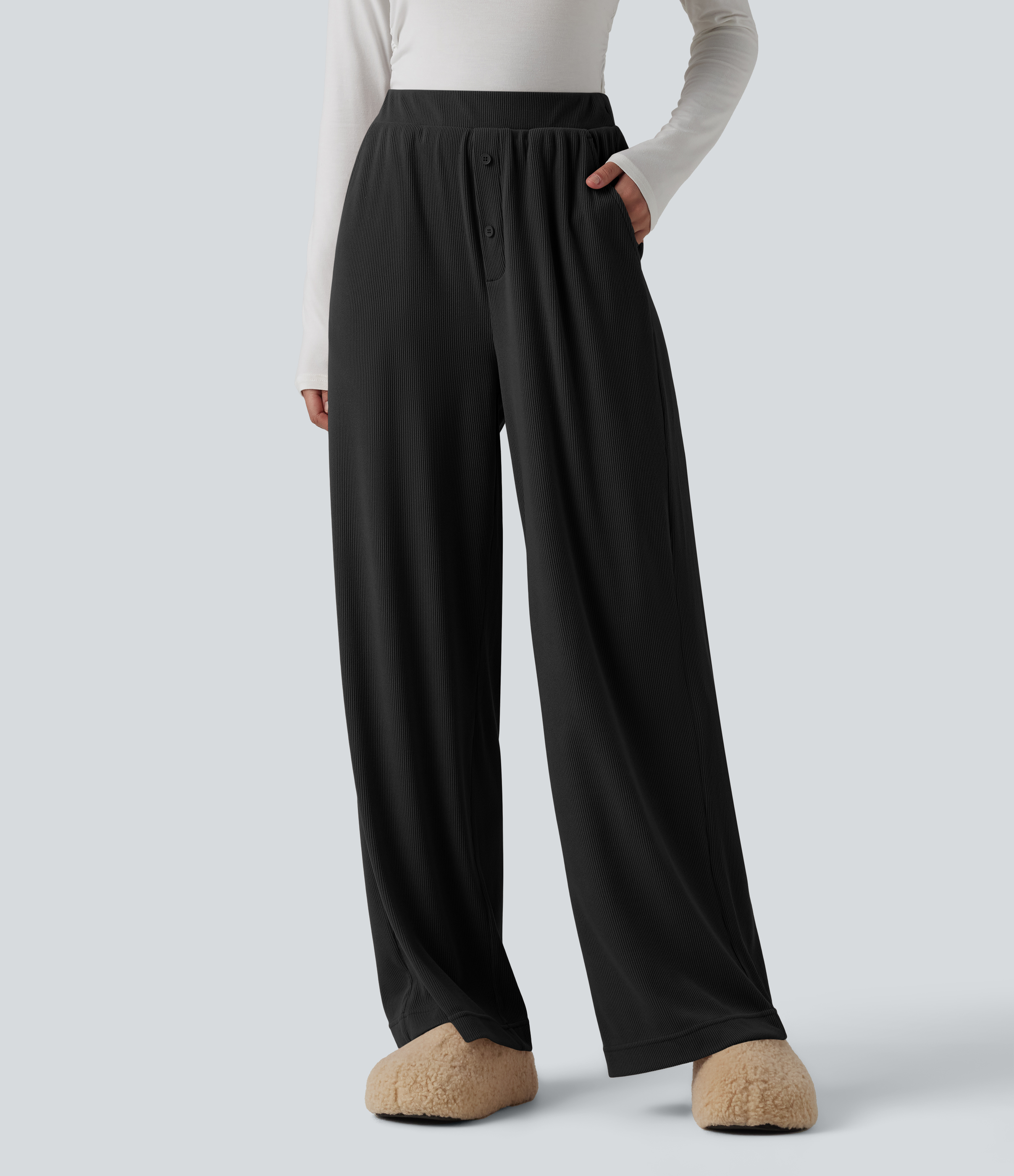 High Waisted Lounge Pants with Pockets
