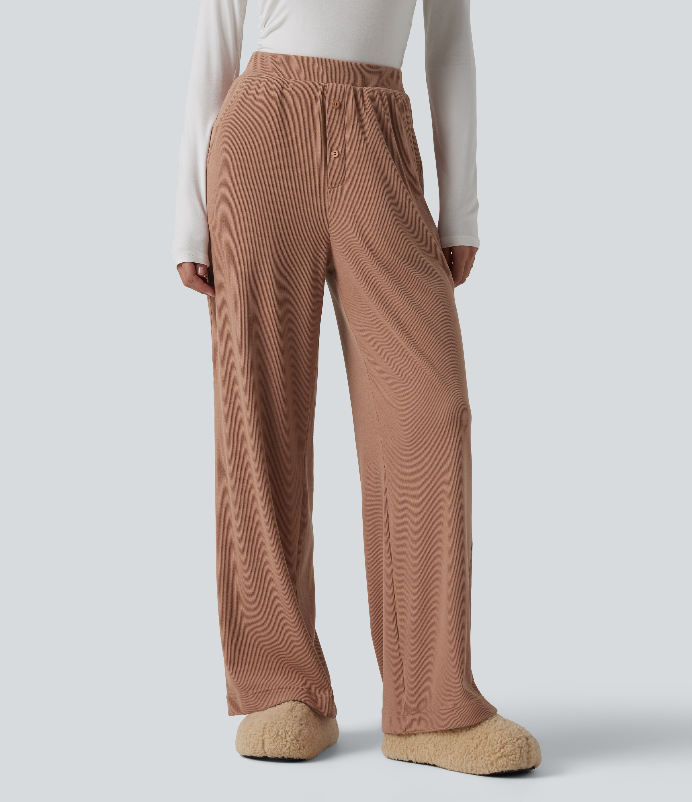 High Waisted Lounge Pants with Pockets