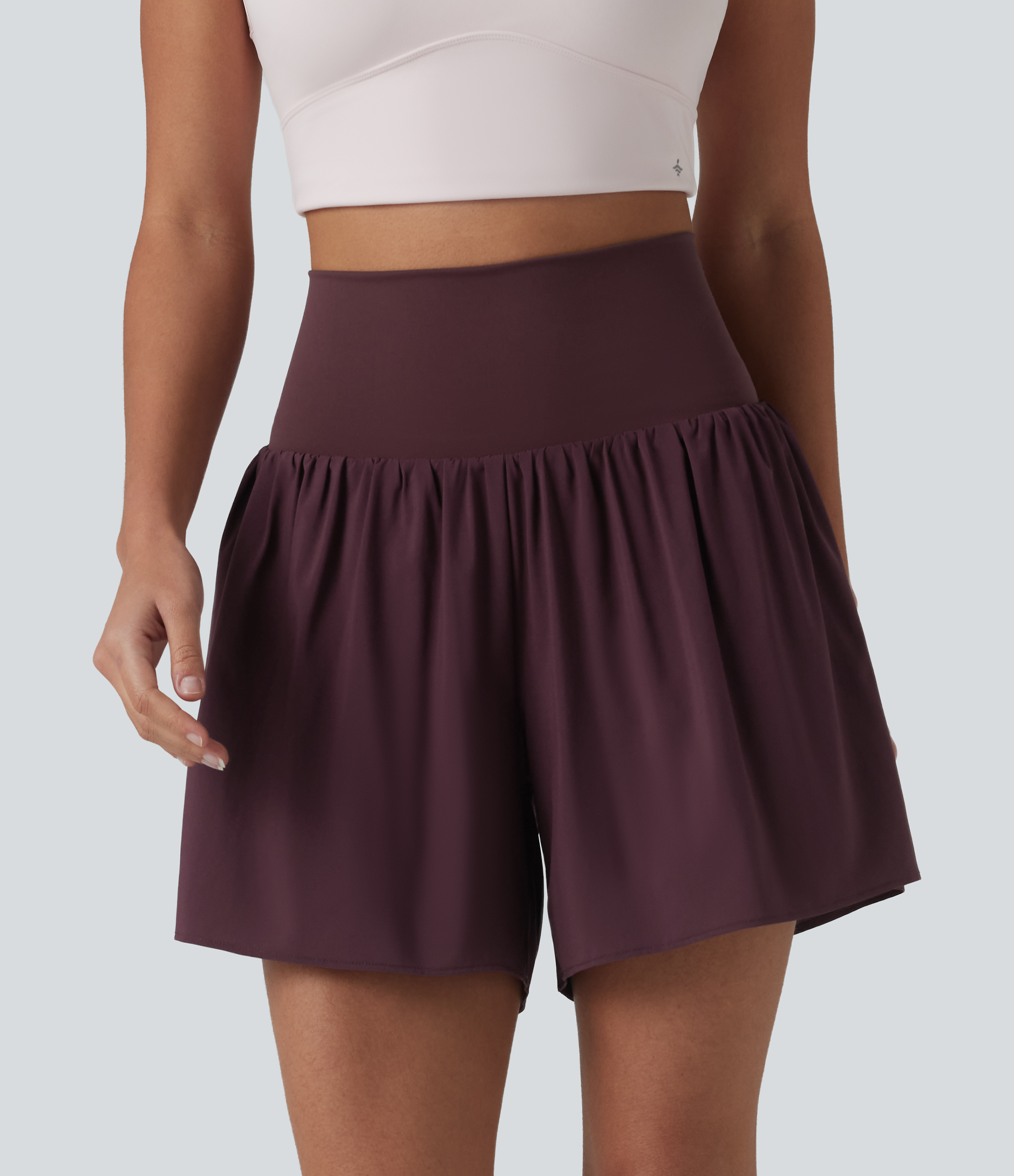 High Waisted 2-in-1 Running Shorts 5'' with Pockets