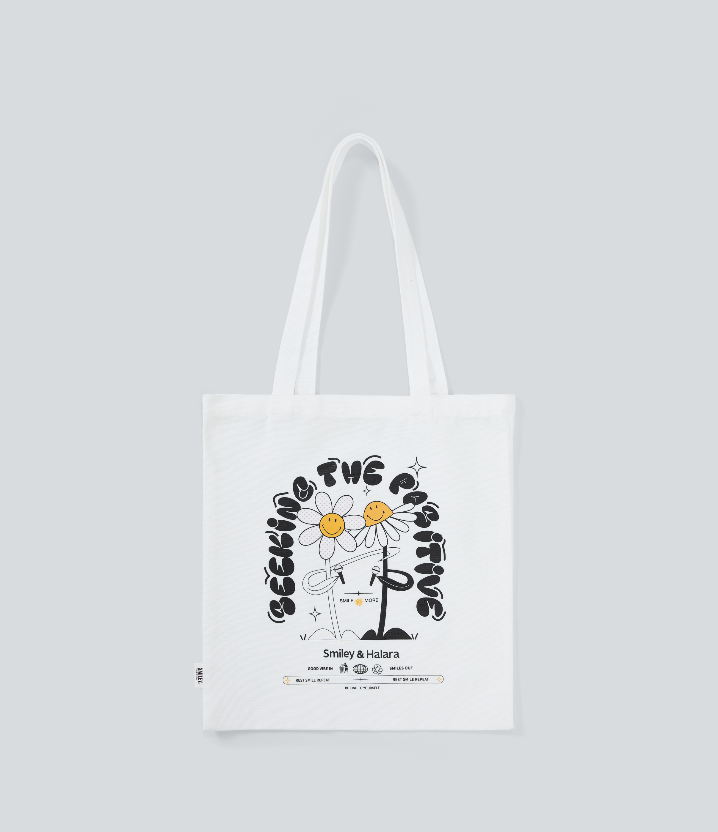 Halara X Smiley® Casual Canvas Tote Bag