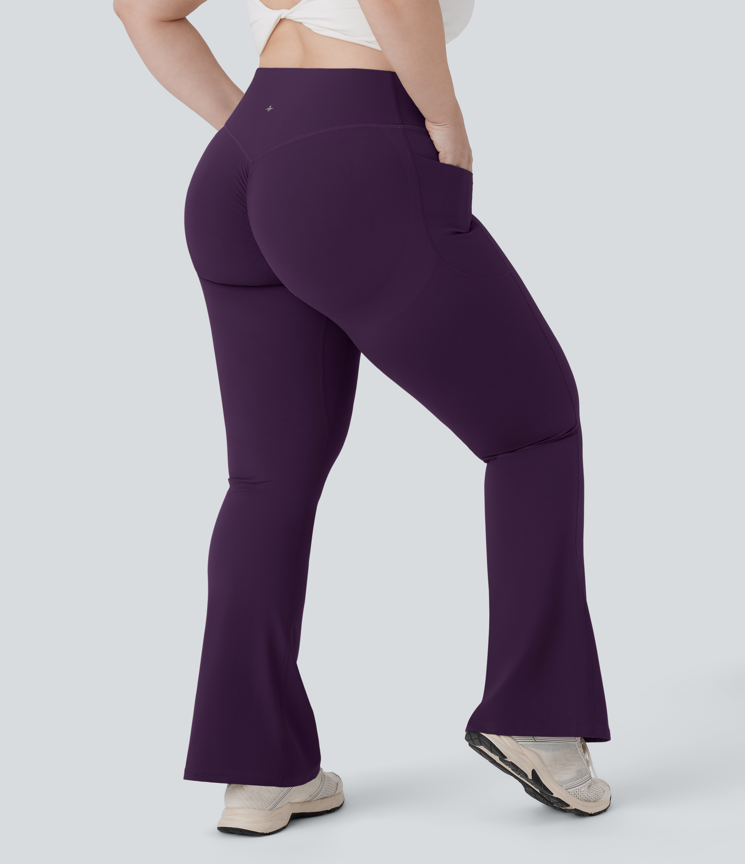 Halara UltraSculpt™ High Waisted Scrunch Butt Lifting Tummy Control Pocket Shaping Yoga Bootcut Plus Size Leggings