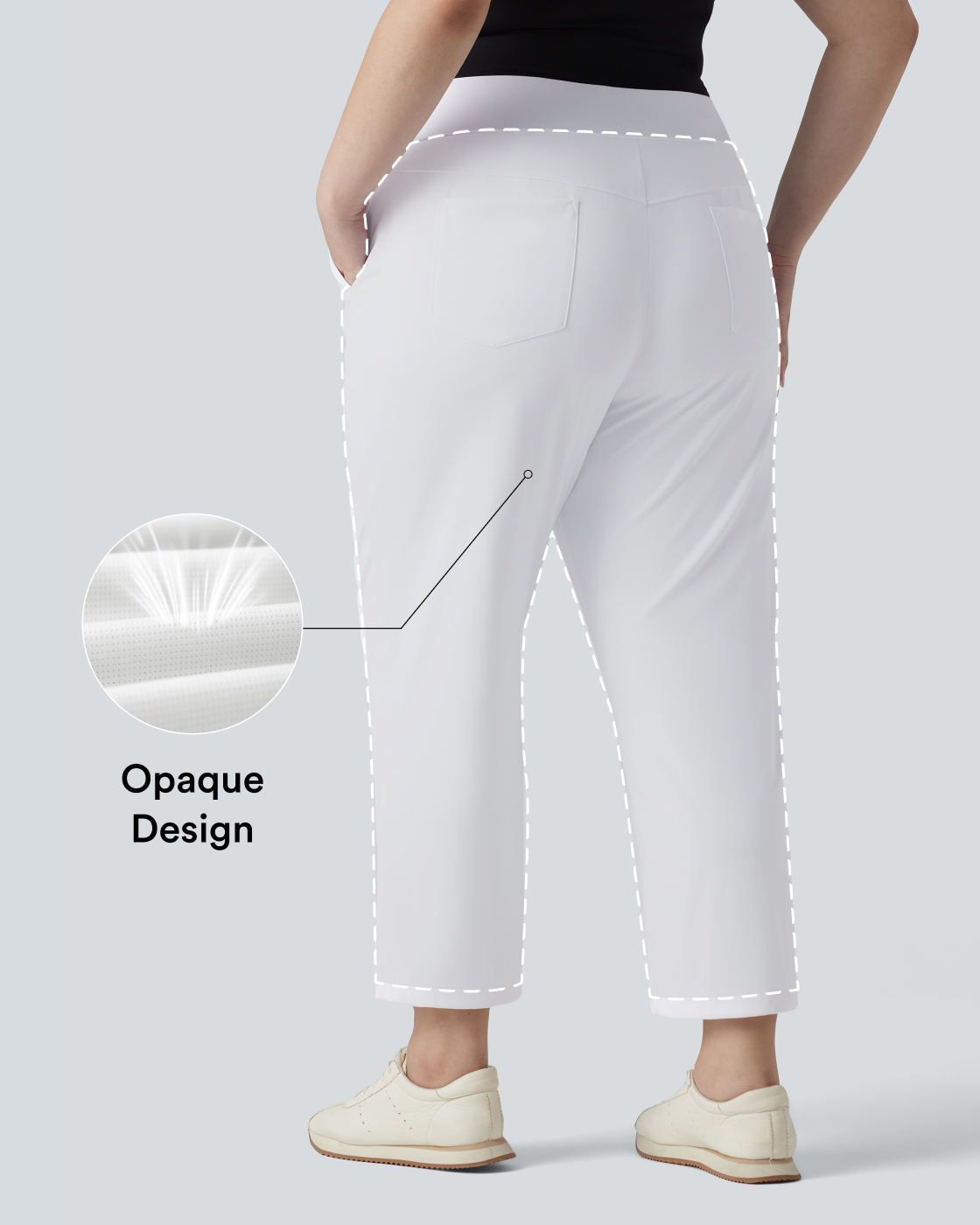 High Waisted Quick Dry Golf Plus Size Pants with Pockets-Golf Tee-UPF40+