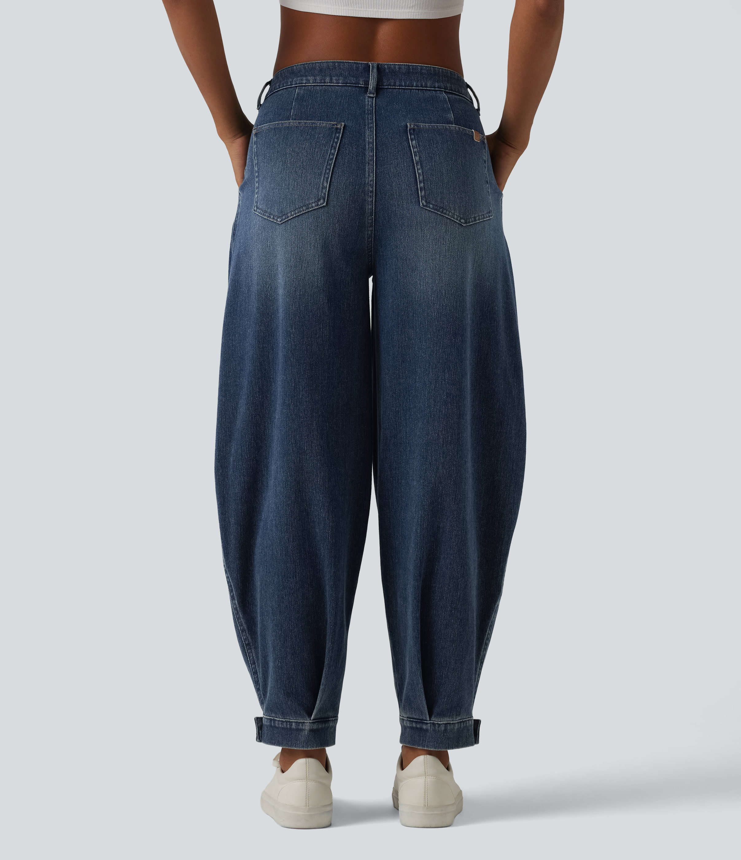 Pageant Blue Denim Halara Flex™ - Lässige Ballon-Joggers aus Denim mit mittelhohem Bund und mehreren Taschen / 2