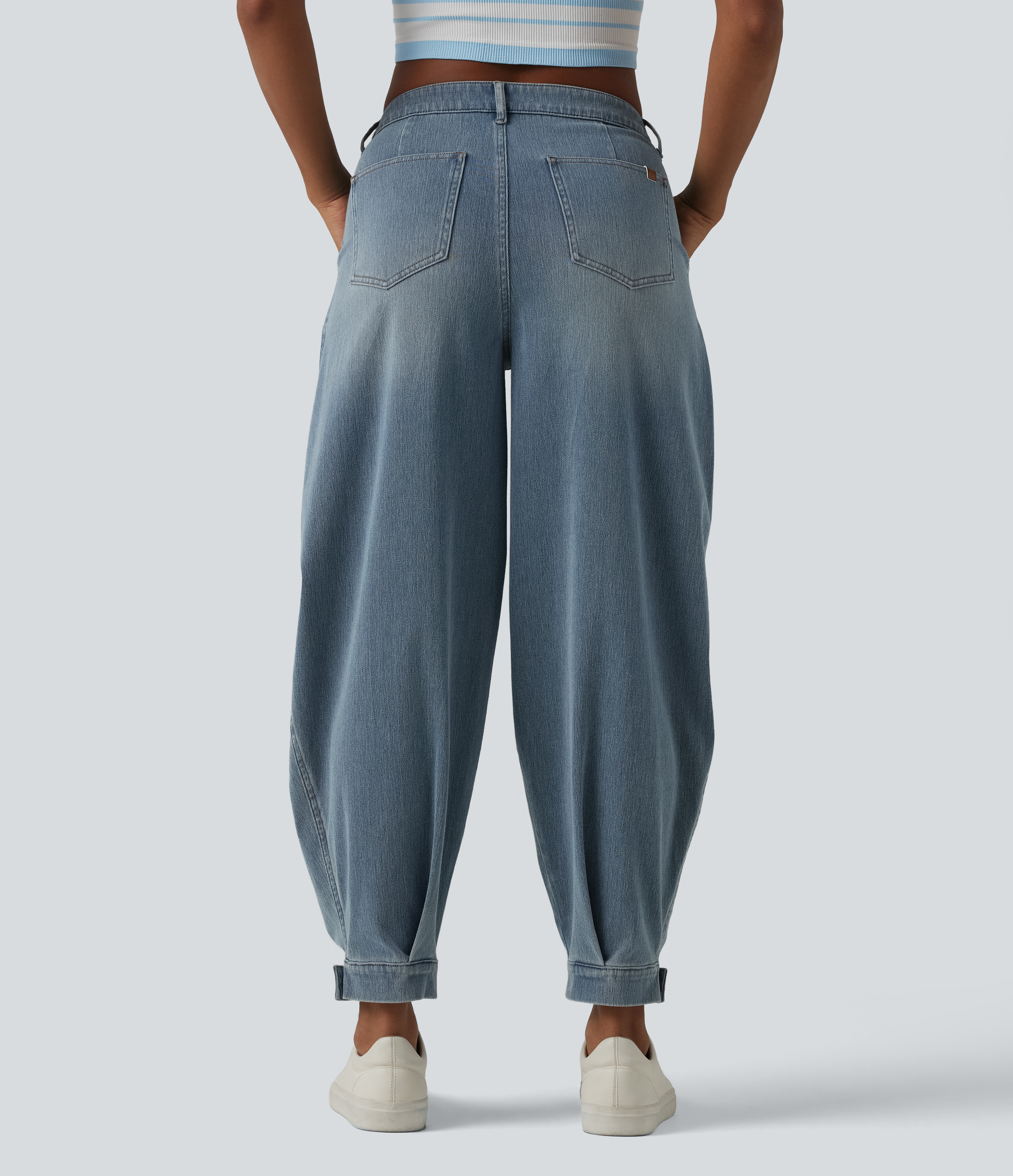 Blue Jasper Denim Halara Flex™ Mid-Rise Denim – lässige Ballon-Jogger mit Taschen / 2