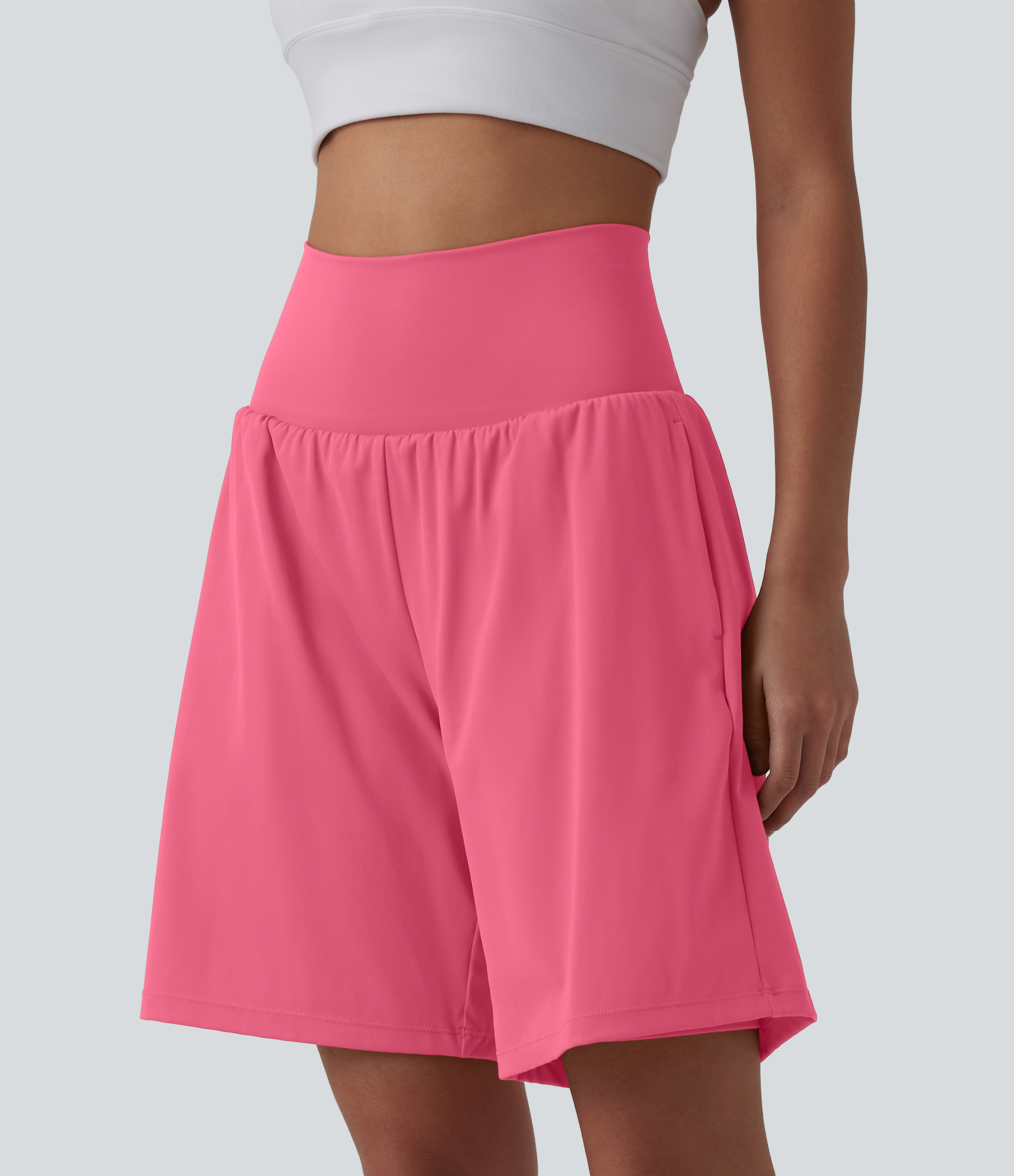 SoftlyZero™ Airy Super High Waisted 2-in-1 InstantCool Yoga Shorts 9" with Pockets