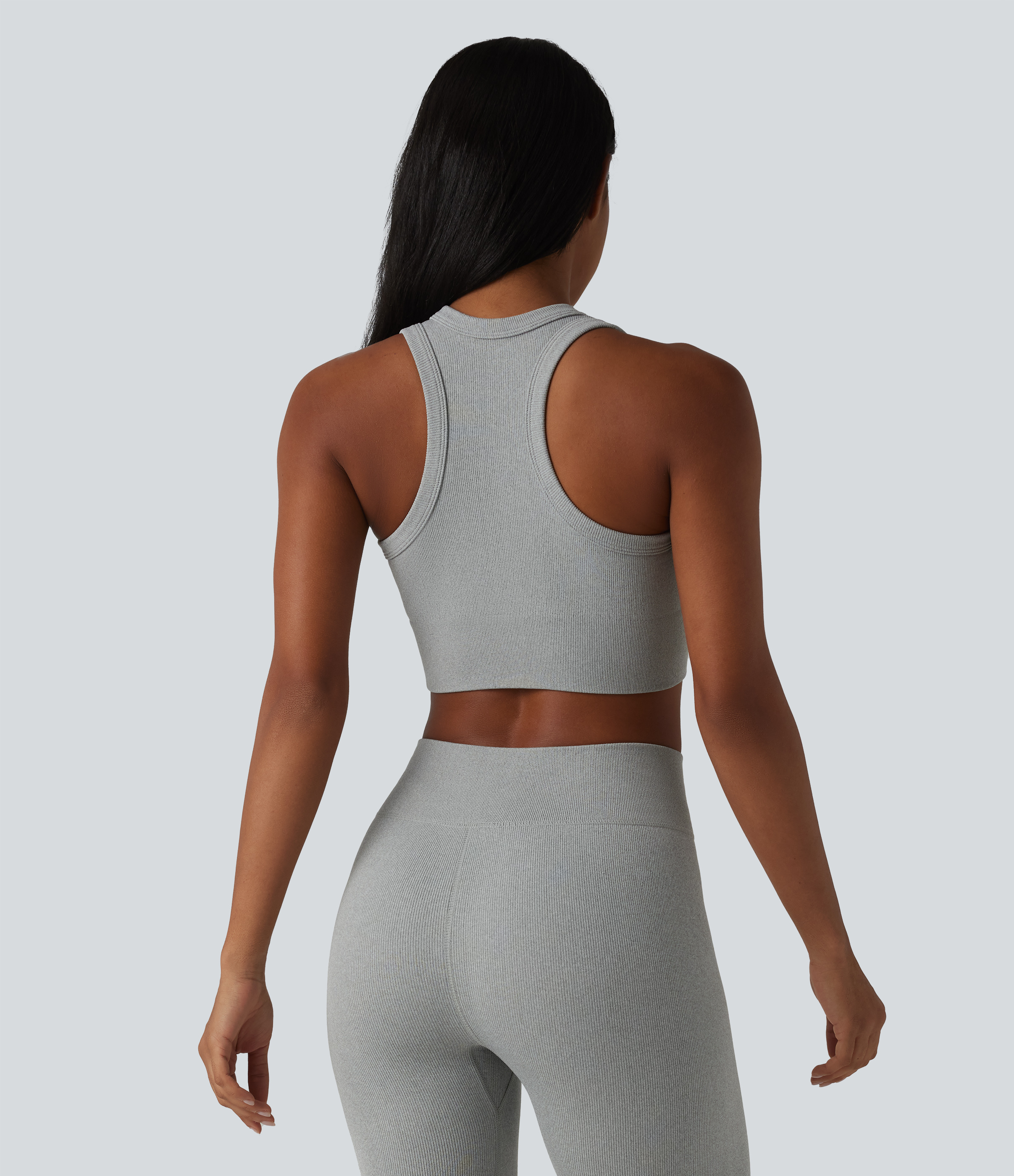 OneForm Seamless Flow Racerback Cropped Casual Tank Top