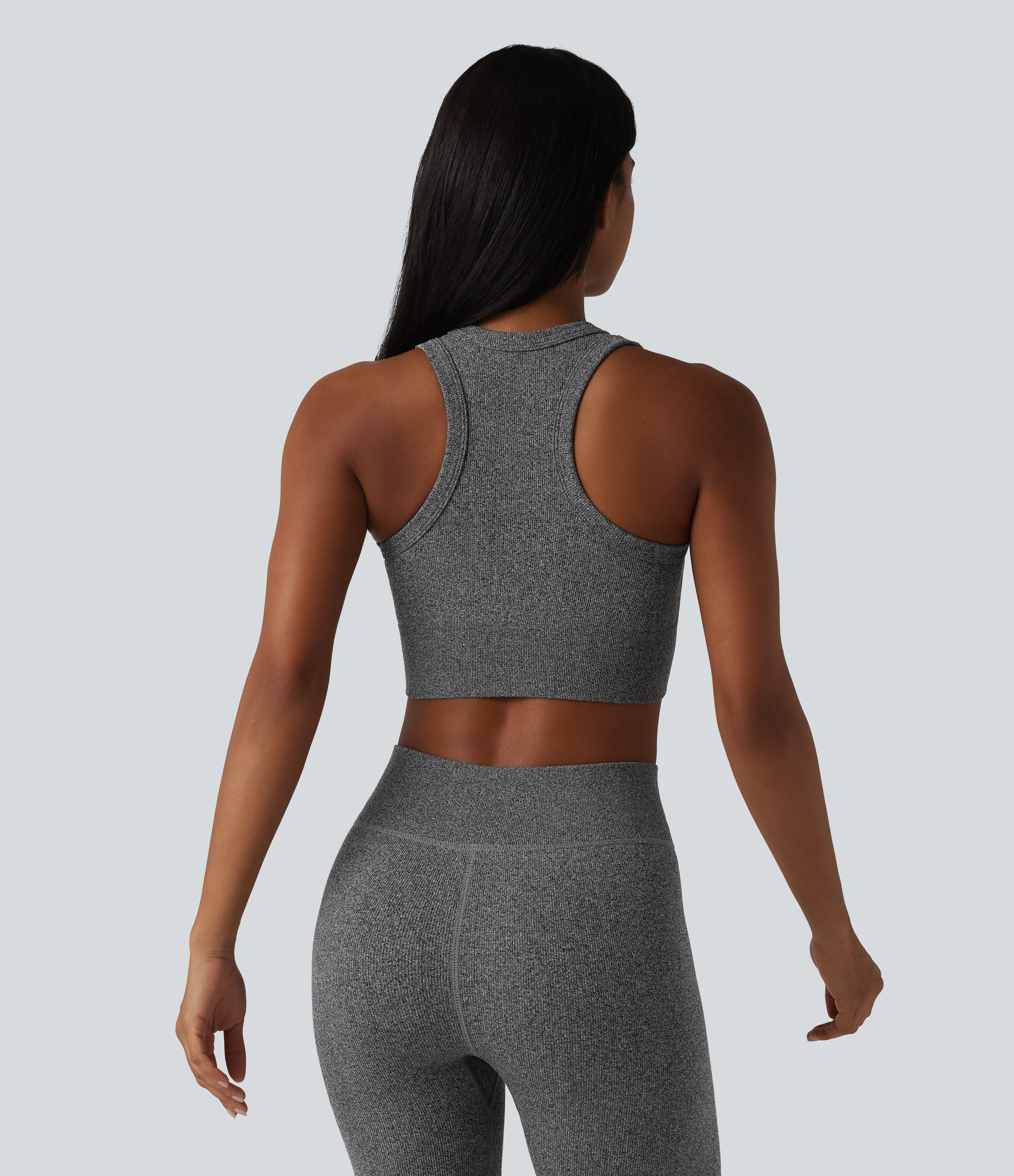 OneForm Seamless Flow Racerback Cropped Casual Tank Top