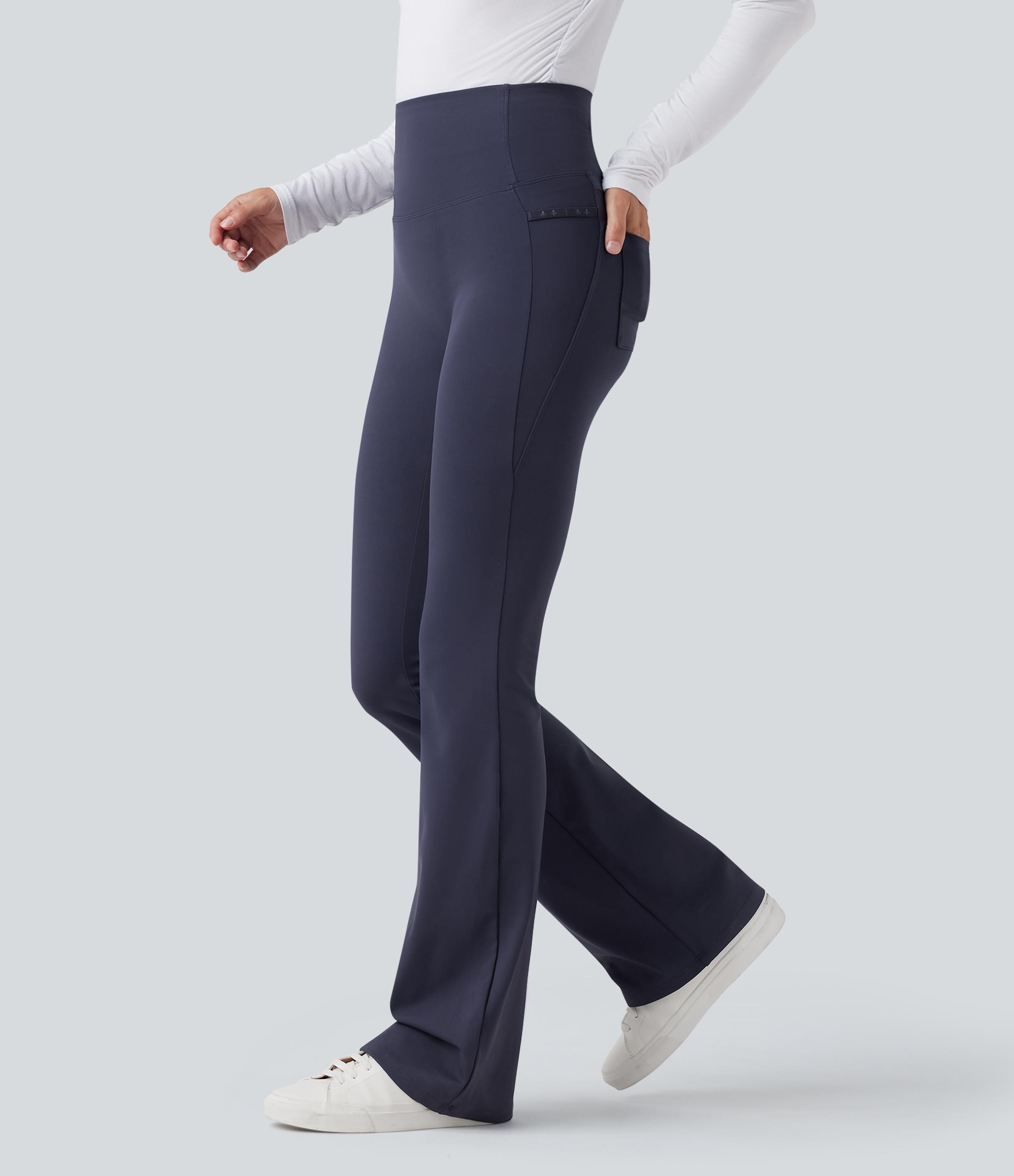 Patitoff™ 2.0 Pet Hair Resistant High Waisted Tummy Control Bootcut Casual Pants with Pockets