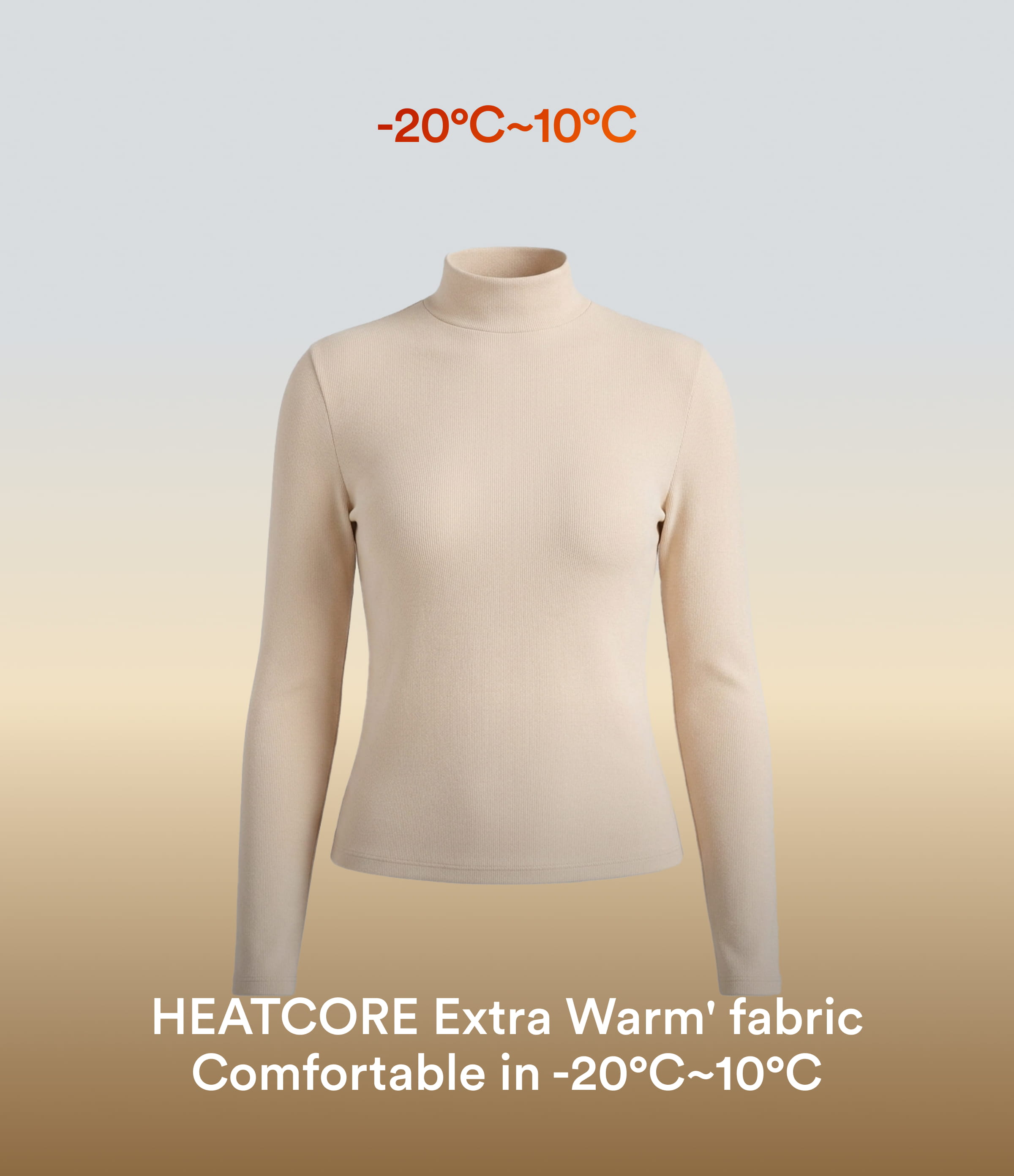 Whitecap Gray Halara HeatCore Mock-neck Long Sleeve Casual Warming Top / 2