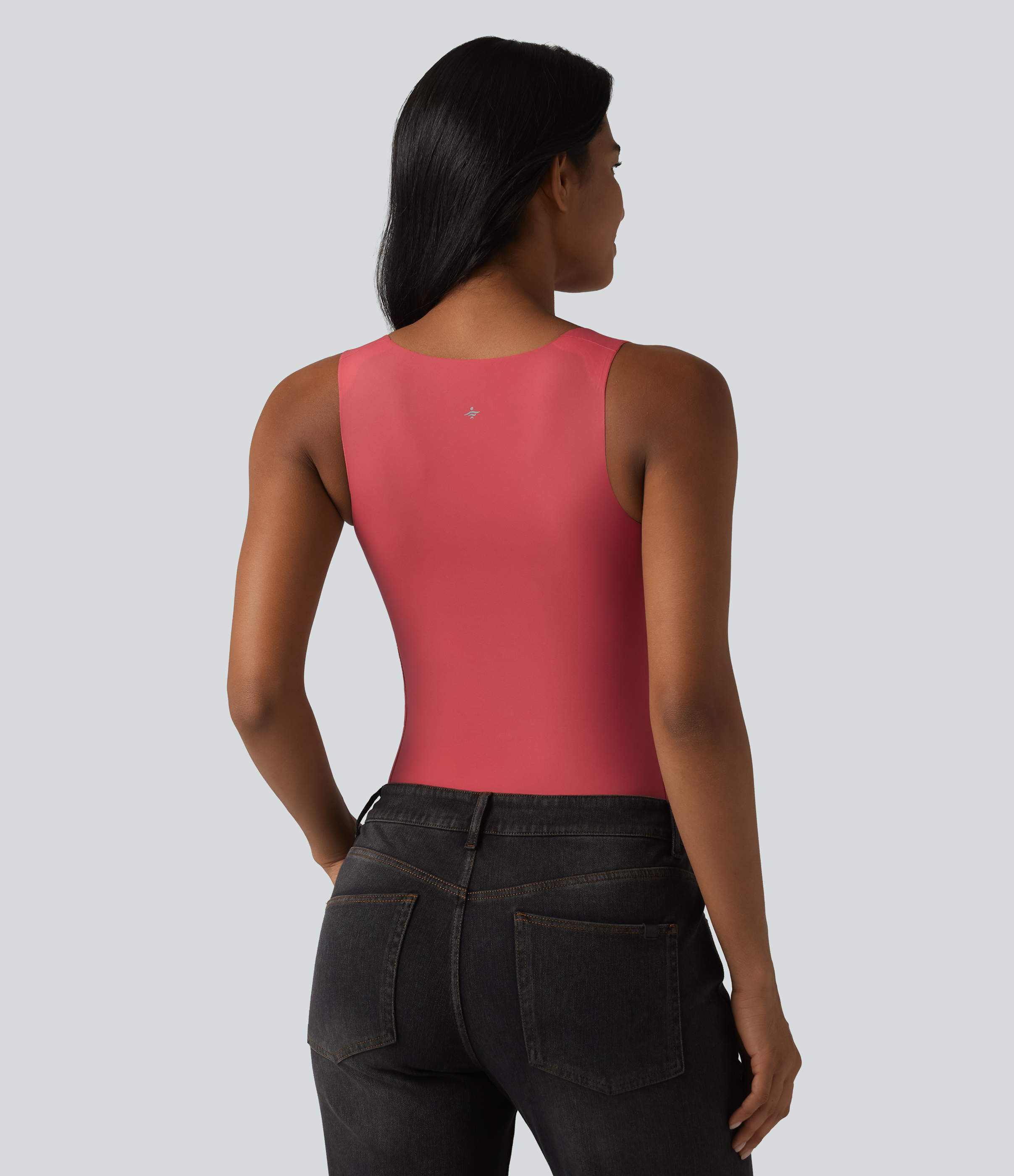 Baked Apple Square Neck Built-in Bra Casual Tank Top B-E Cups / 2