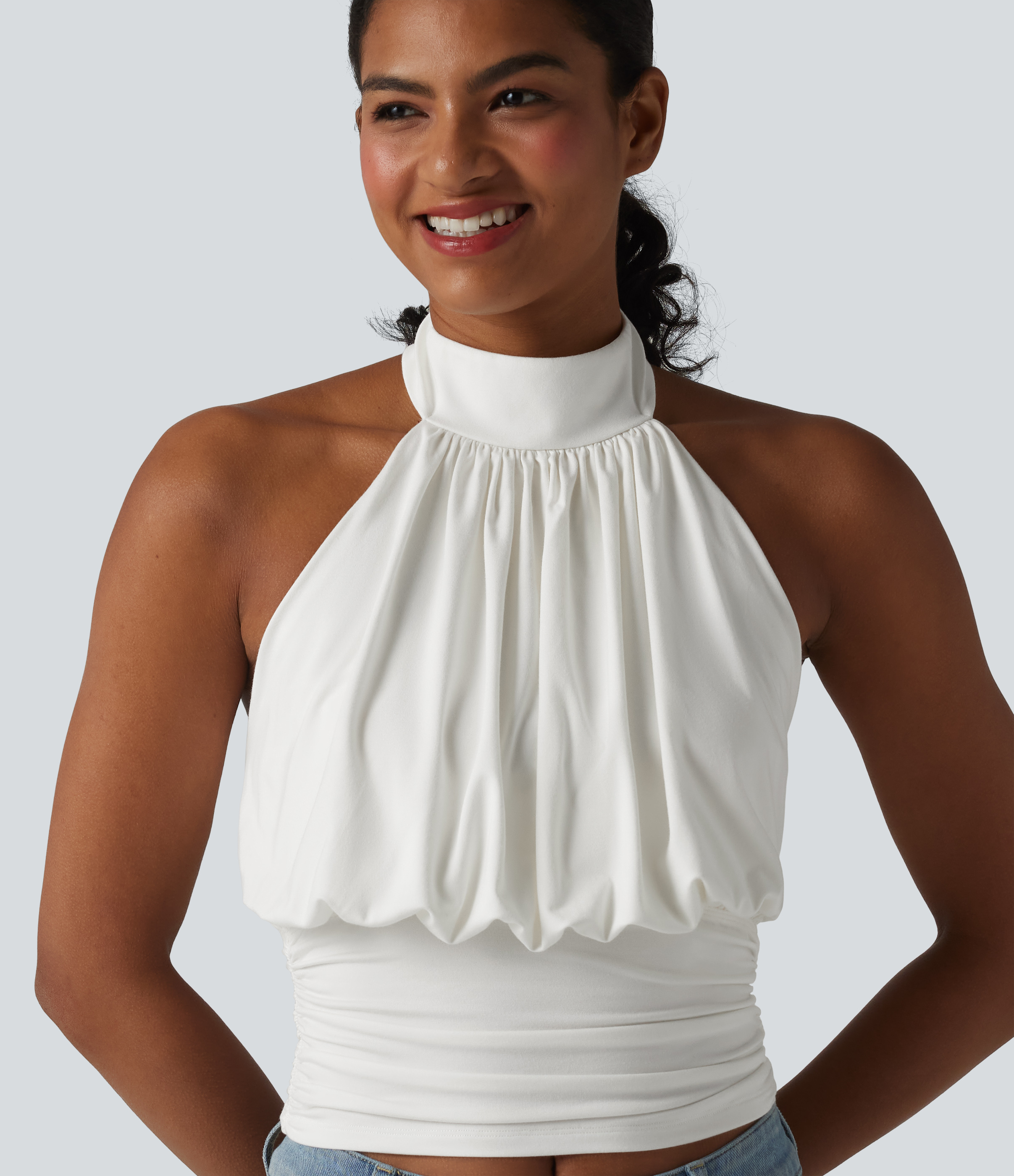 Halter Tie Back Casual Tank Top