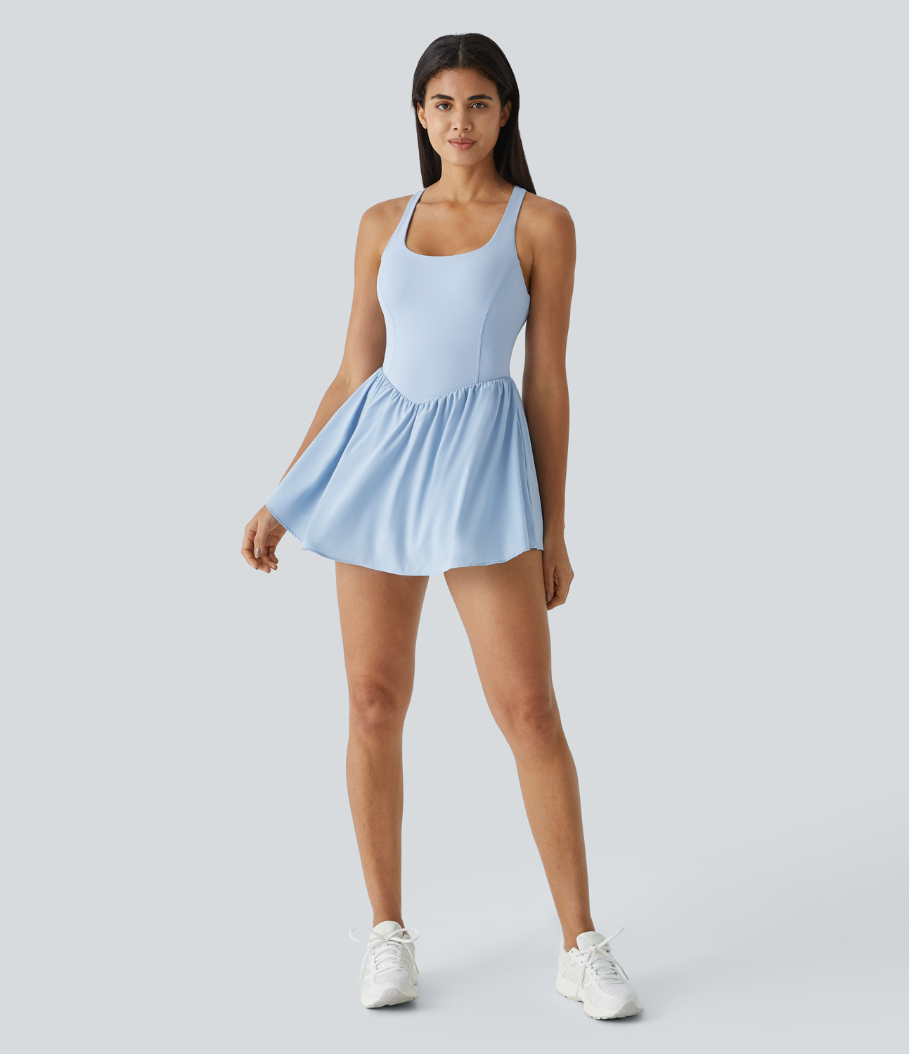 Vestido mini deportivo Breezeful™ para pádel fluido estilo corset 2 en 1 con bolsillos, secado rápido y en copas D-F