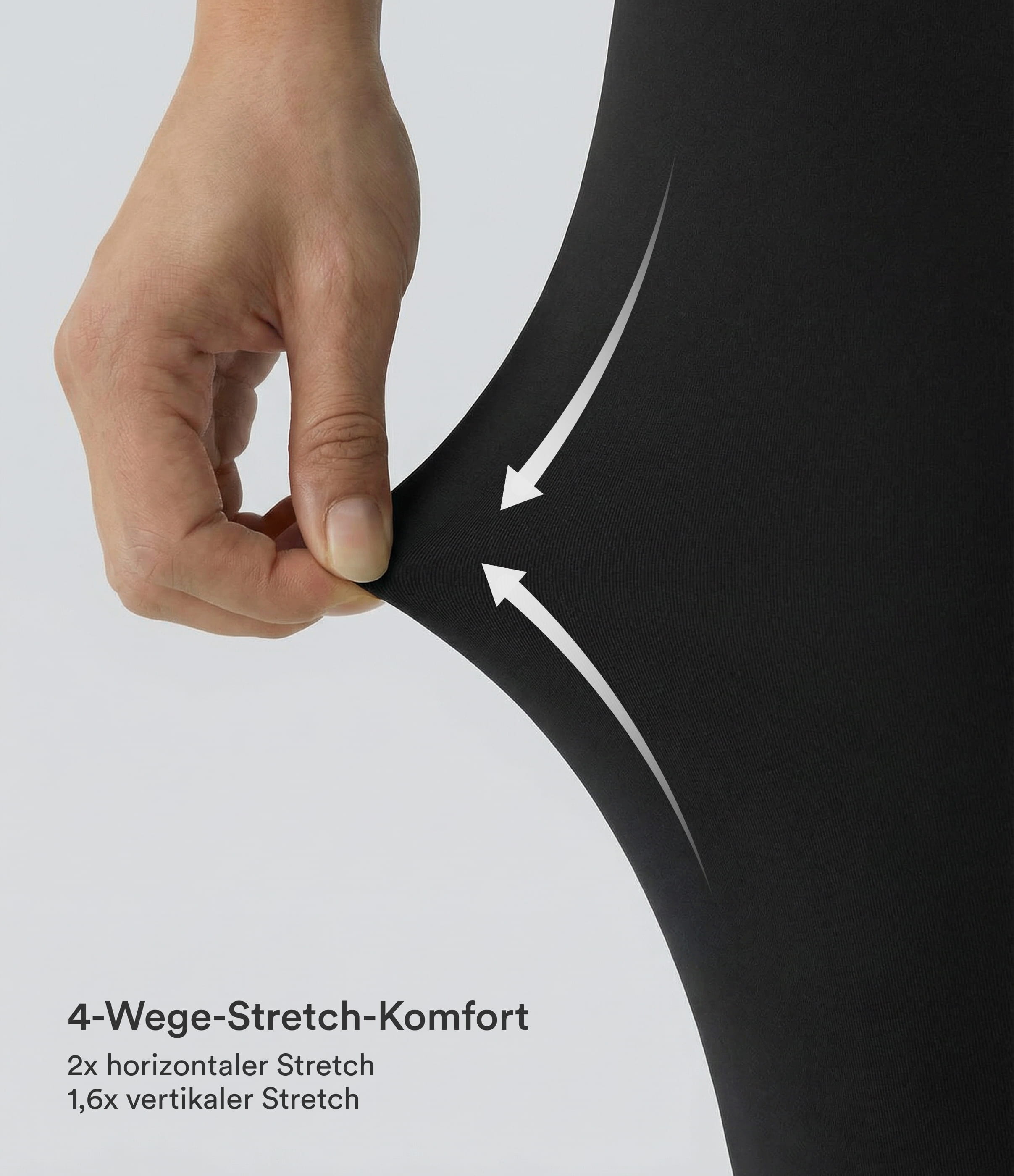 Schwarz Crossover Flare Yoga-Leggings mit hohem Bund / 2