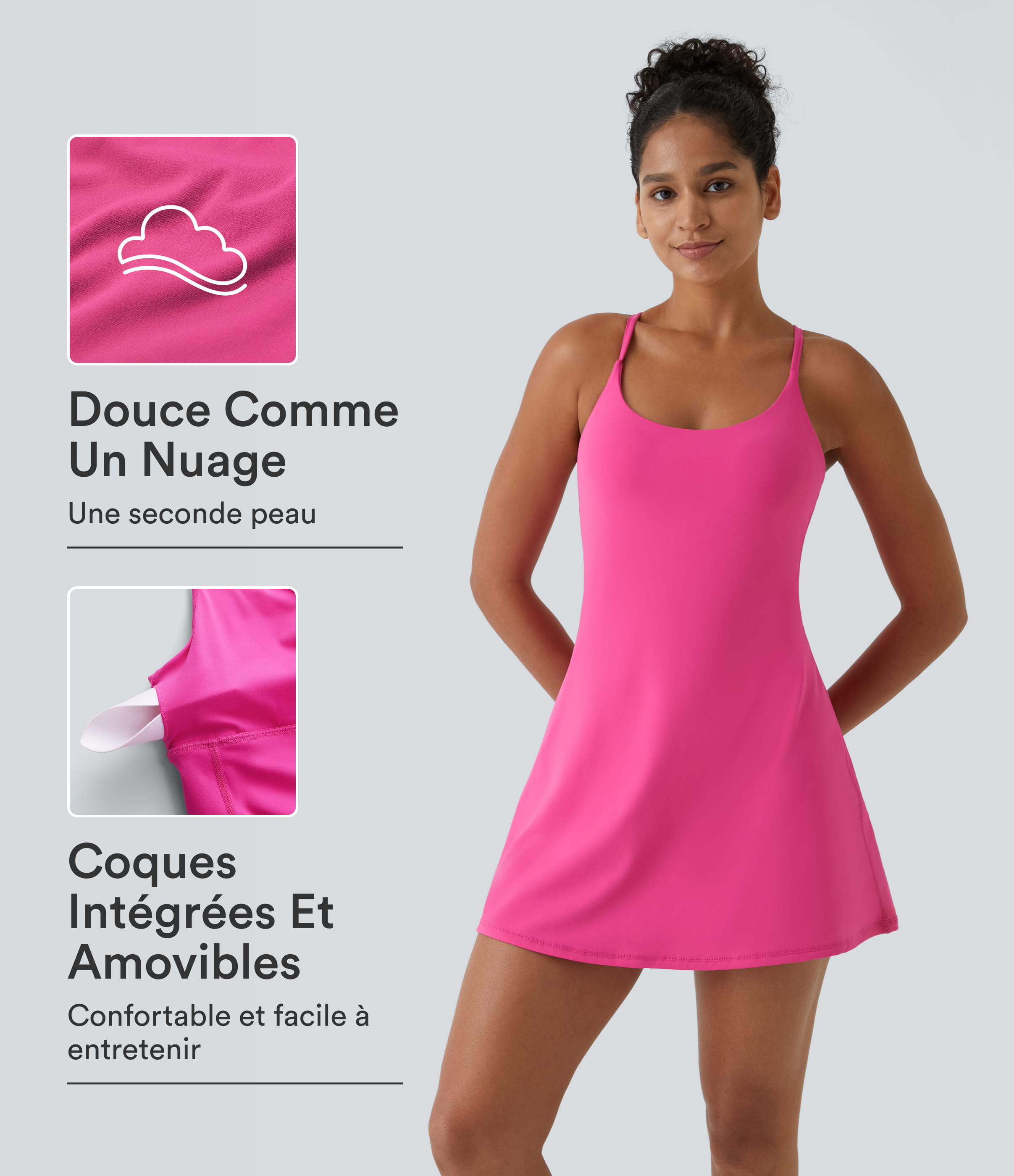 Robe de sport SoftlyZero™ Plush dos nu A-C