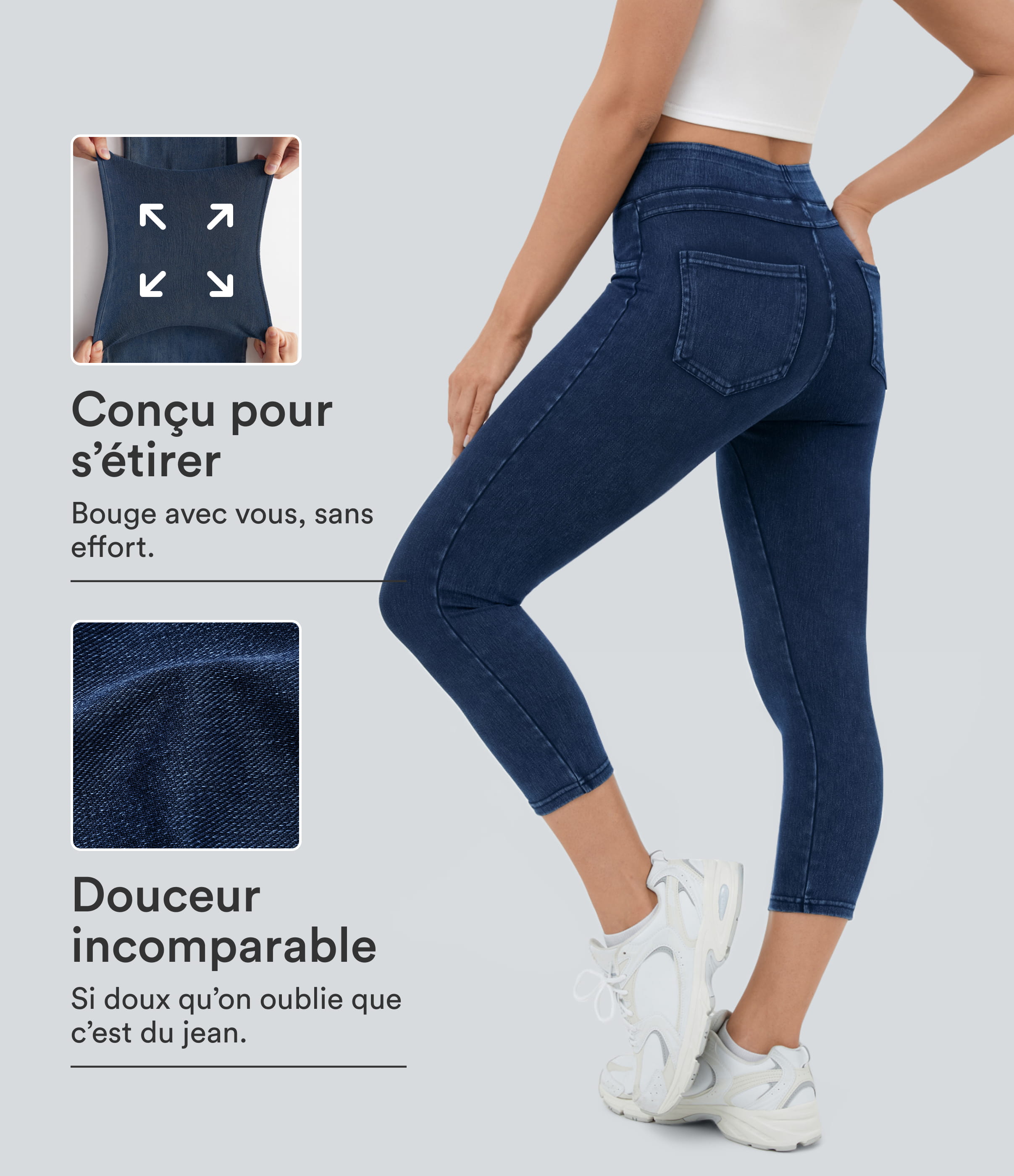 Halara Flex™ High-Waisted Stretch Casual Jeggings with Back Side Pocket