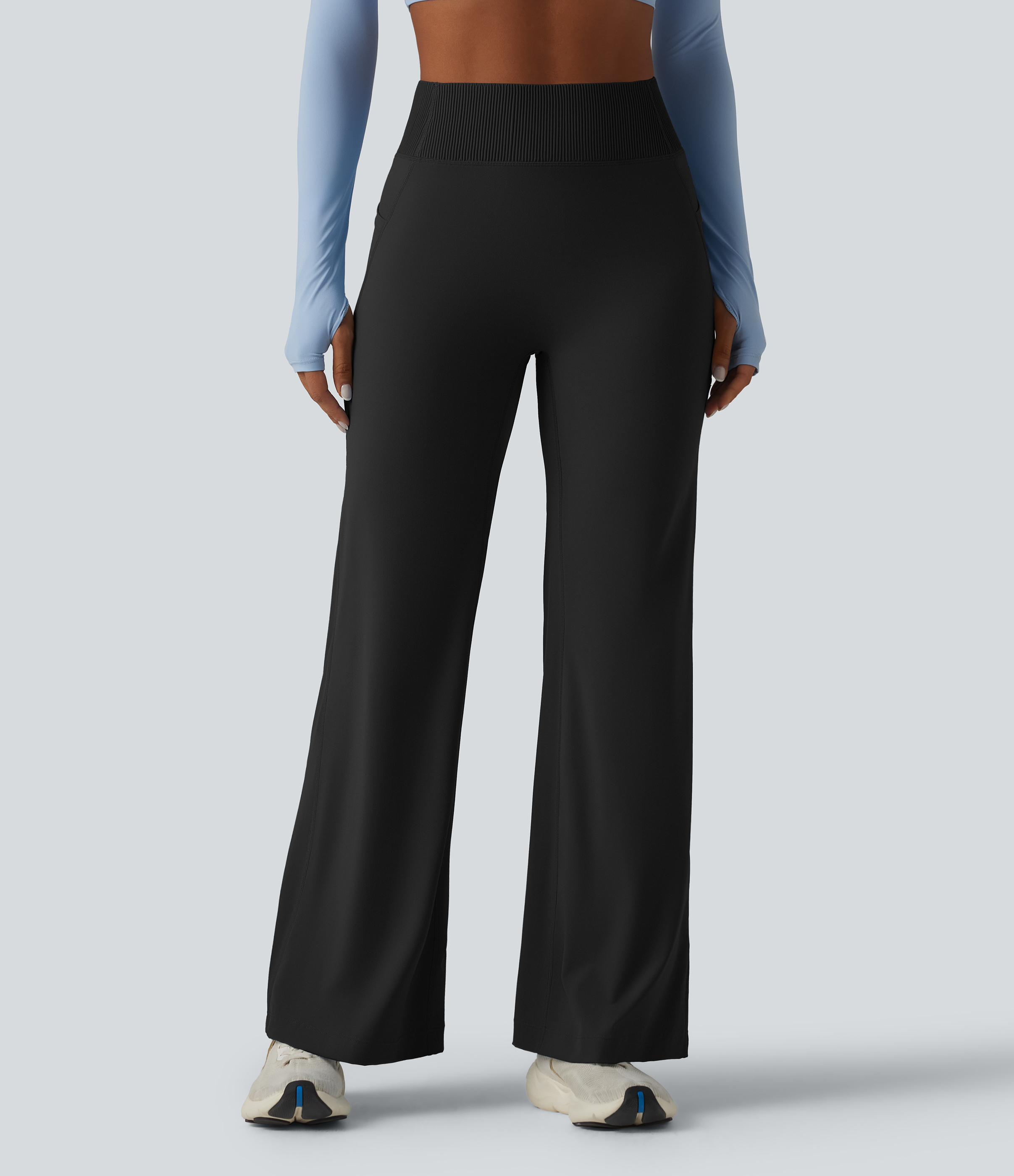 Halara UltraSculpt™ High-waisted Tummy Control Scrunch Yoga Straight-leg Pants with Pockets