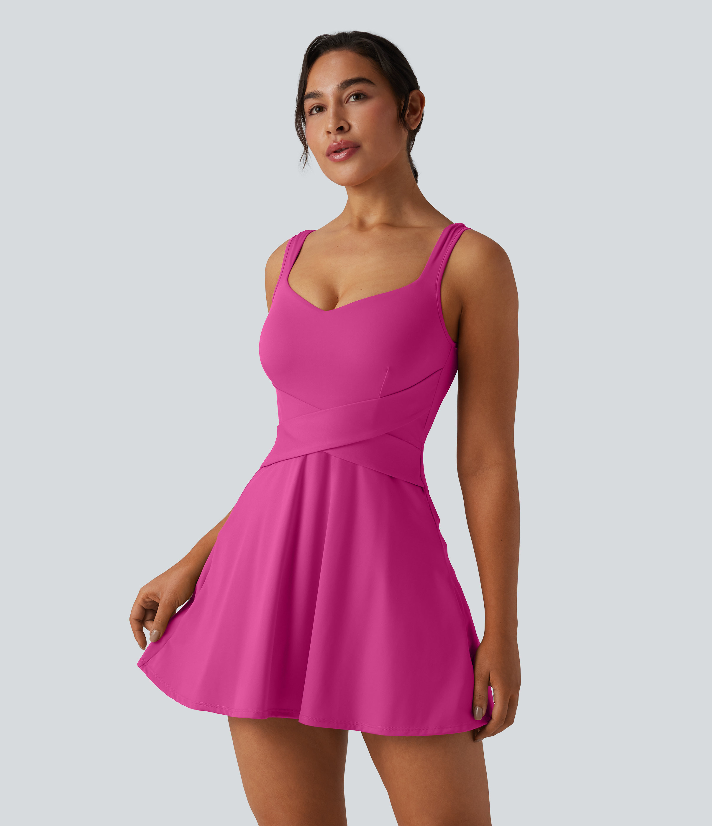 SoftlyZero™ Airy 2-in-1 Cool Touch Mini Tennis Active Dress with Pocket-Easy Peezy Edition-UPF50+