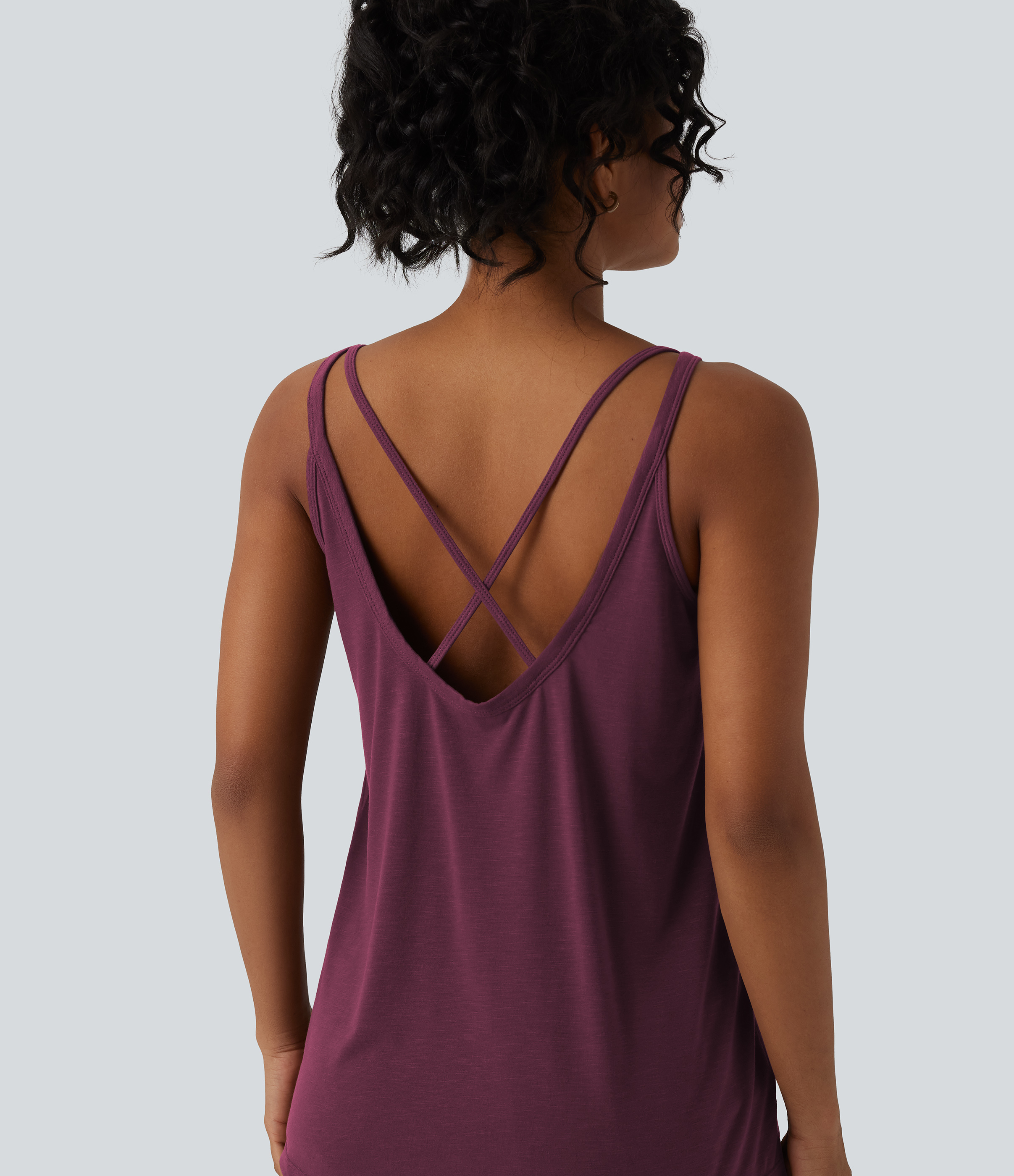 U Neck Relaxed Casual Tank Top