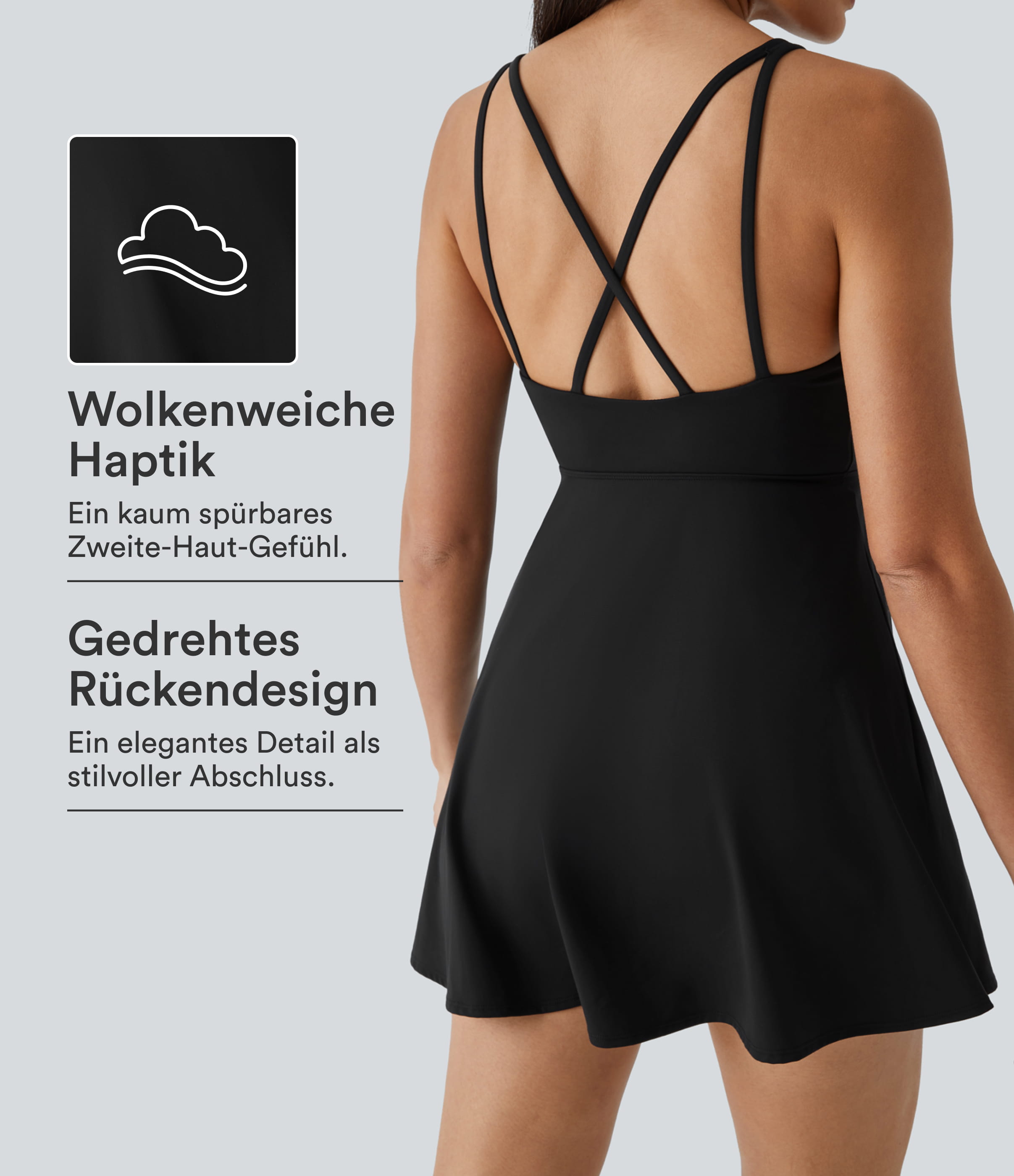 Softlyzero™ Plush Zweiteiliges Barre-Ballett-Tanzkleid mit überkreuzten Seitentaschen