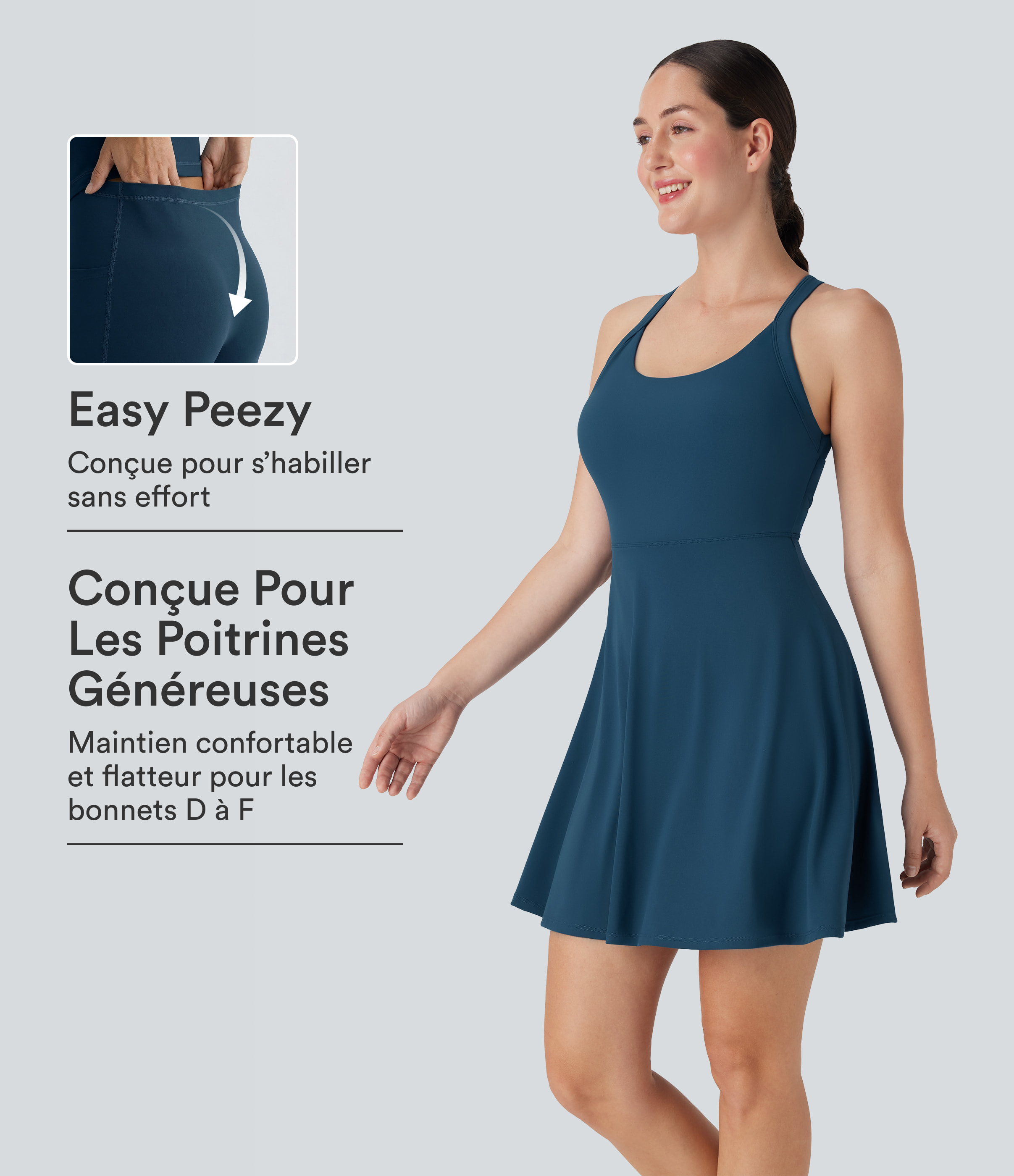 Robe de sport danse évasée longueur étendue édition Easy Peasy D-F