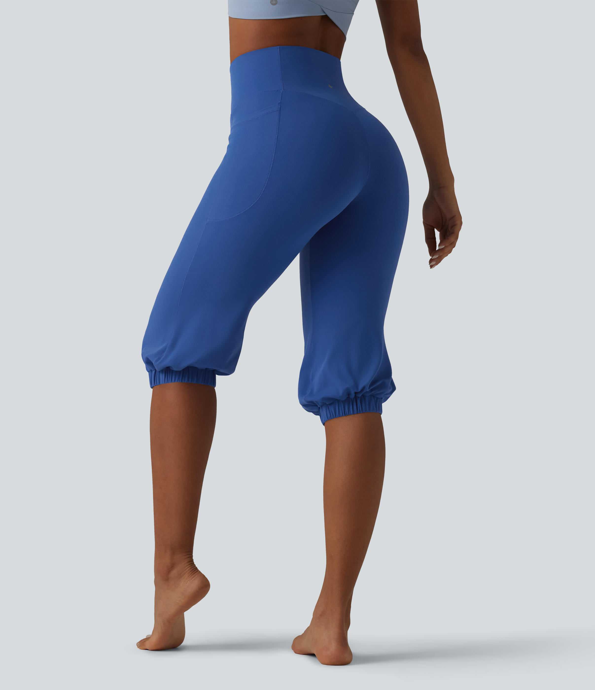 SoftlyZero™ High Waisted Tummy Control Pedal Pushers Dance Balloon Joggers with Pockets