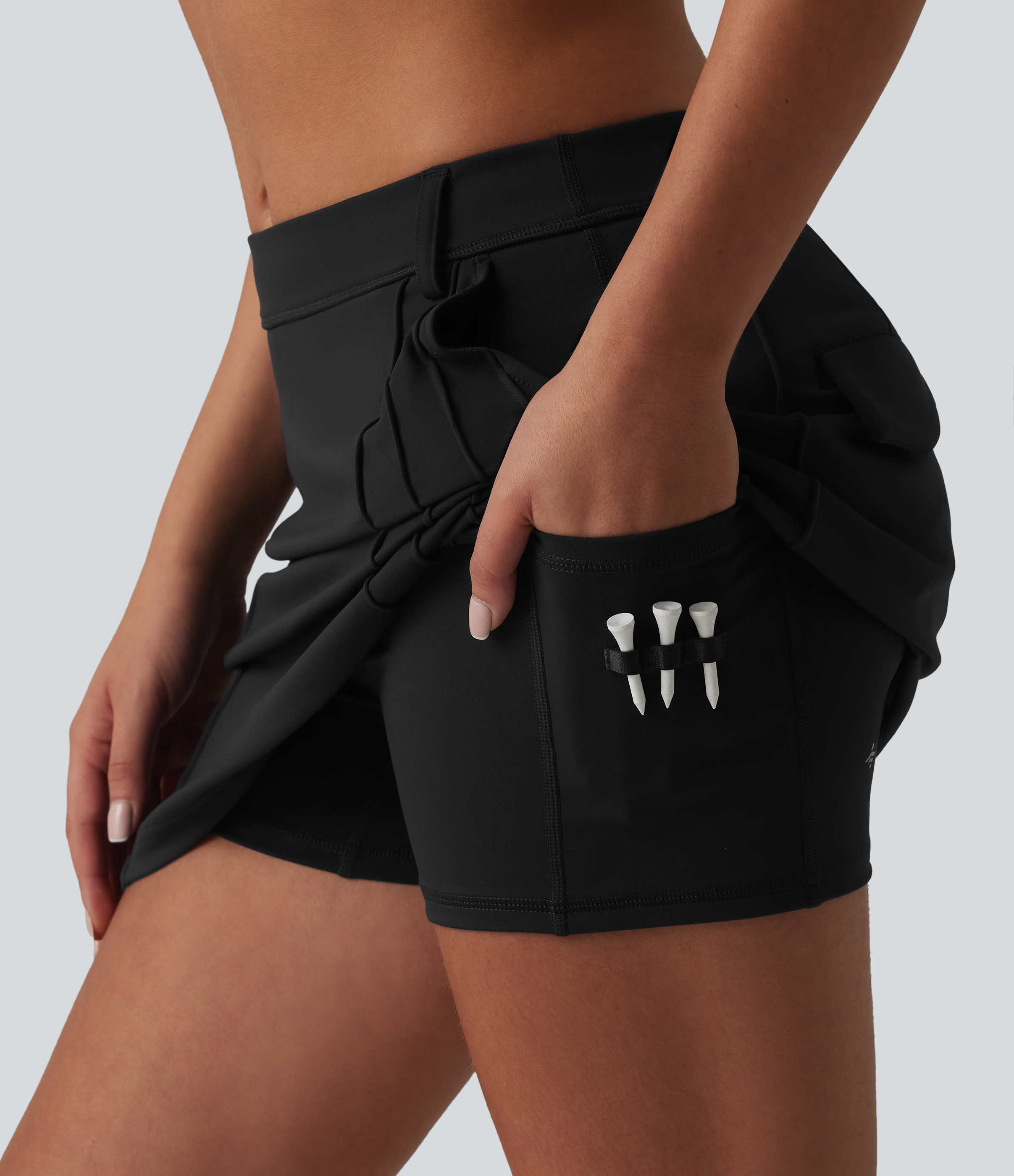 DayStretch Mid Rise 2-in-1 Mini Golf A-Line Skirt with Pockets